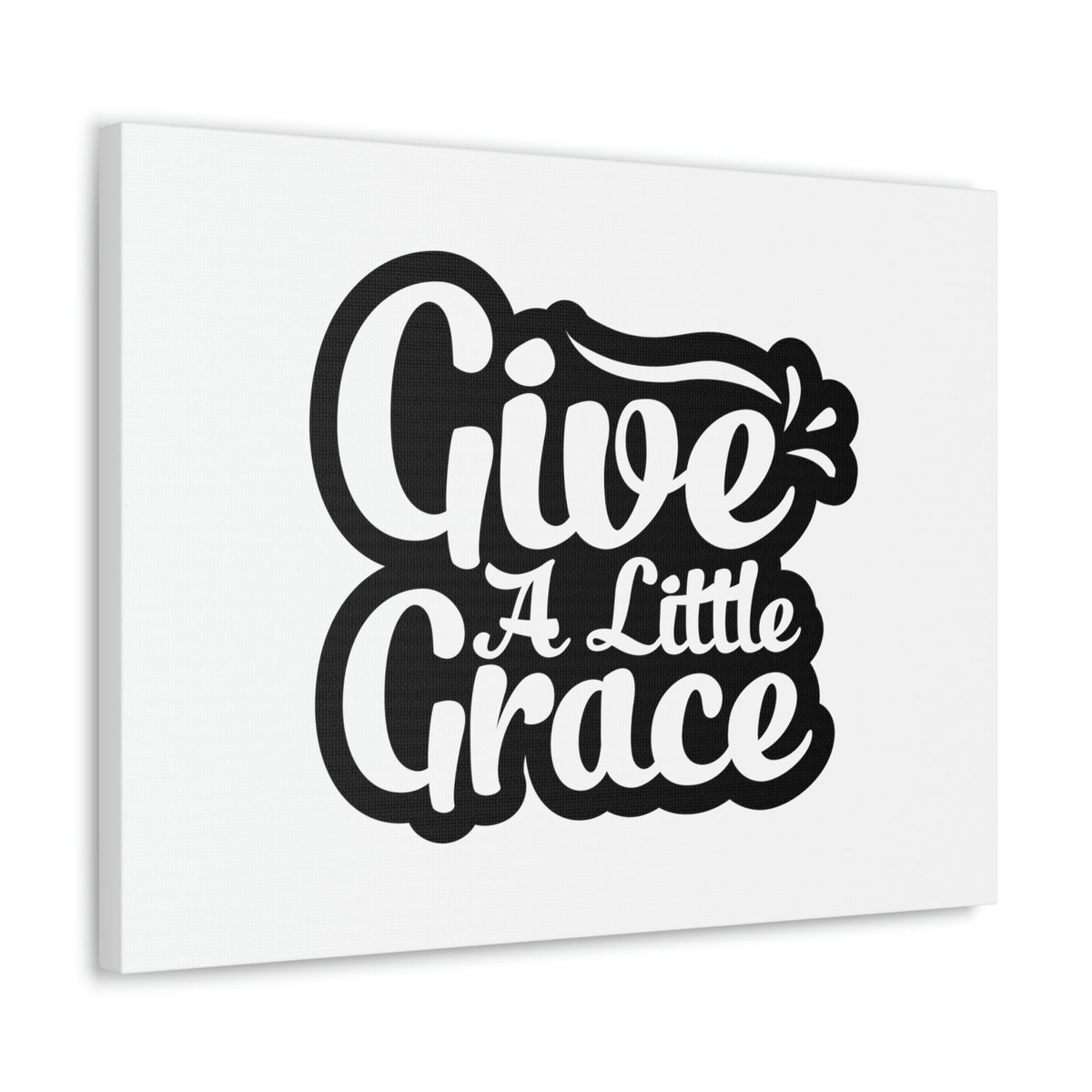 Scripture Walls Give A Little Grace Hebrews 4:16 Black Outlined Christian Wall Art Bible Verse Print Ready to Hang Unframed-Express Your Love Gifts