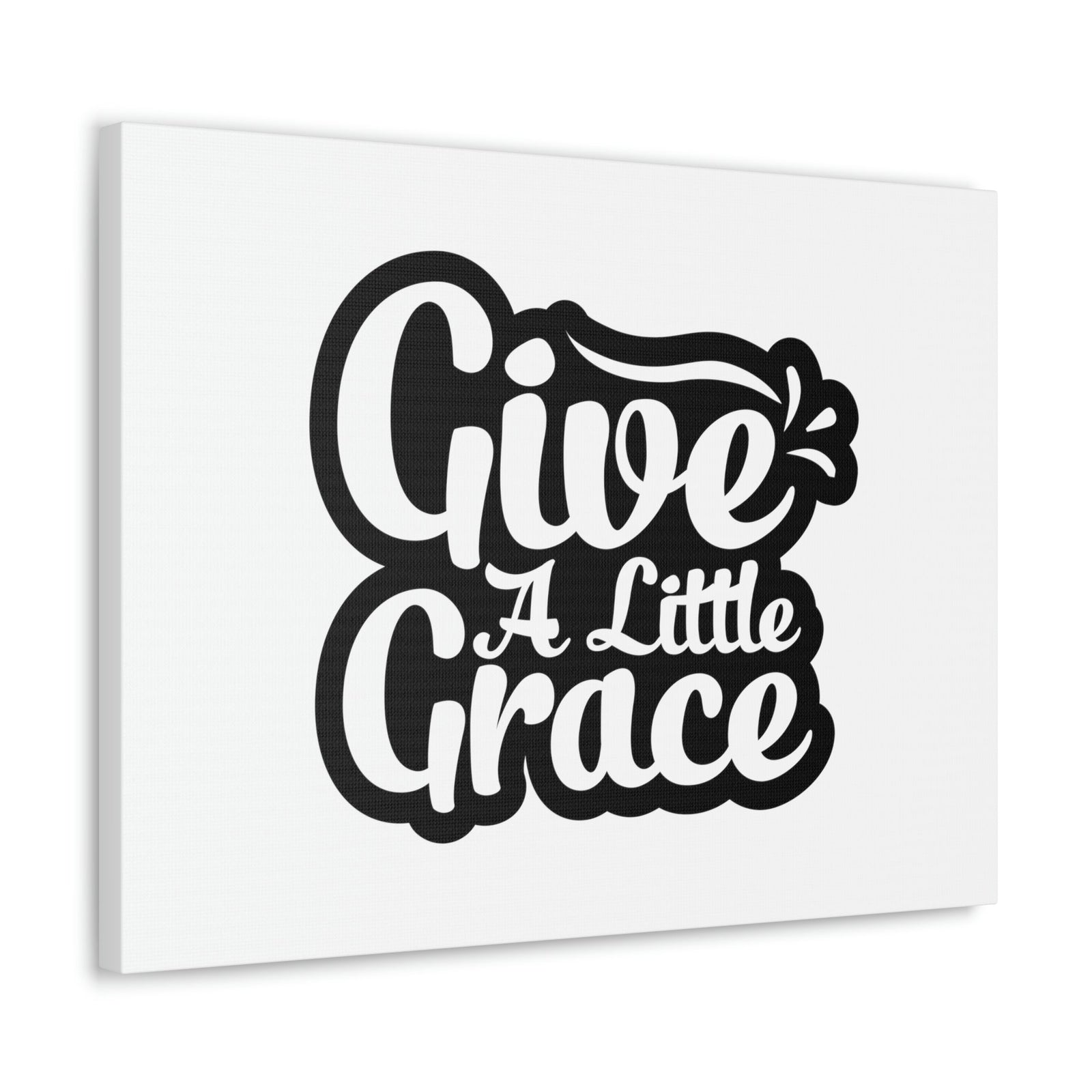 Scripture Walls Give A Little Grace Hebrews 4:16 Black Outlined Christian Wall Art Bible Verse Print Ready to Hang Unframed-Express Your Love Gifts