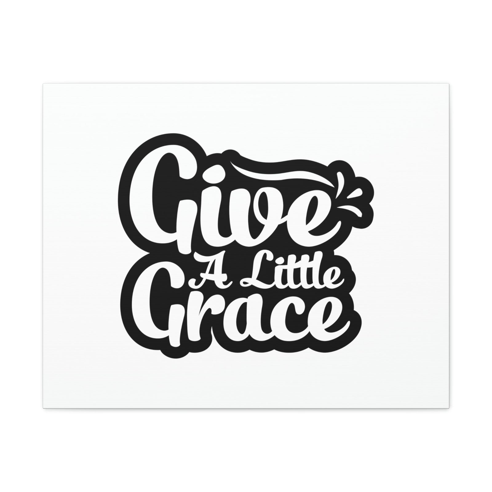 Scripture Walls Give A Little Grace Hebrews 4:16 Black Outlined Christian Wall Art Bible Verse Print Ready to Hang Unframed-Express Your Love Gifts