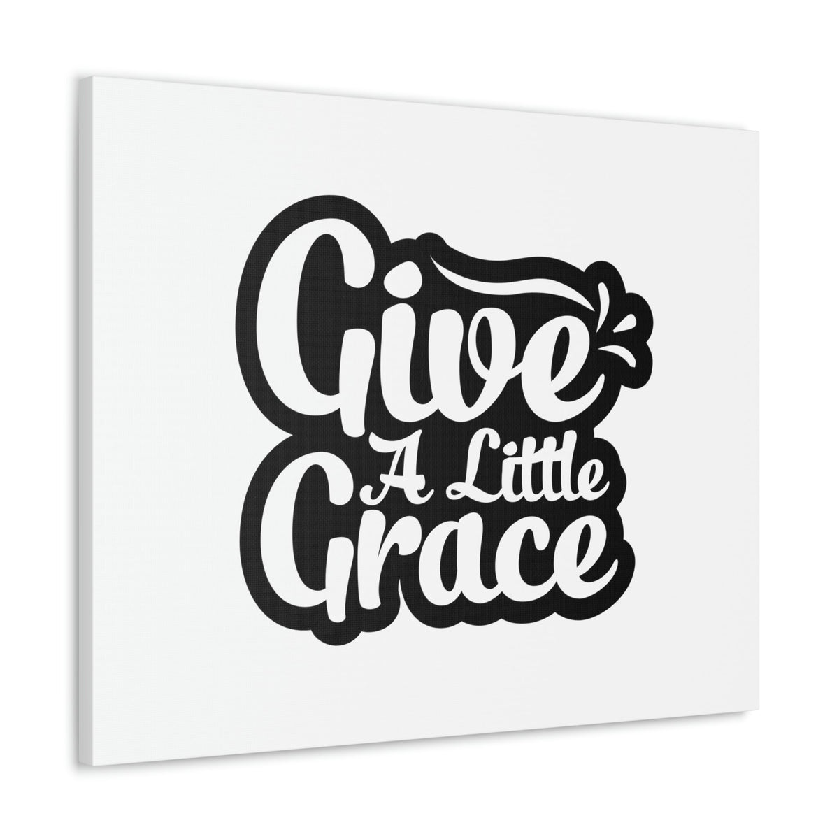 Scripture Walls Give A Little Grace Hebrews 4:16 Black Outlined Christian Wall Art Bible Verse Print Ready to Hang Unframed-Express Your Love Gifts