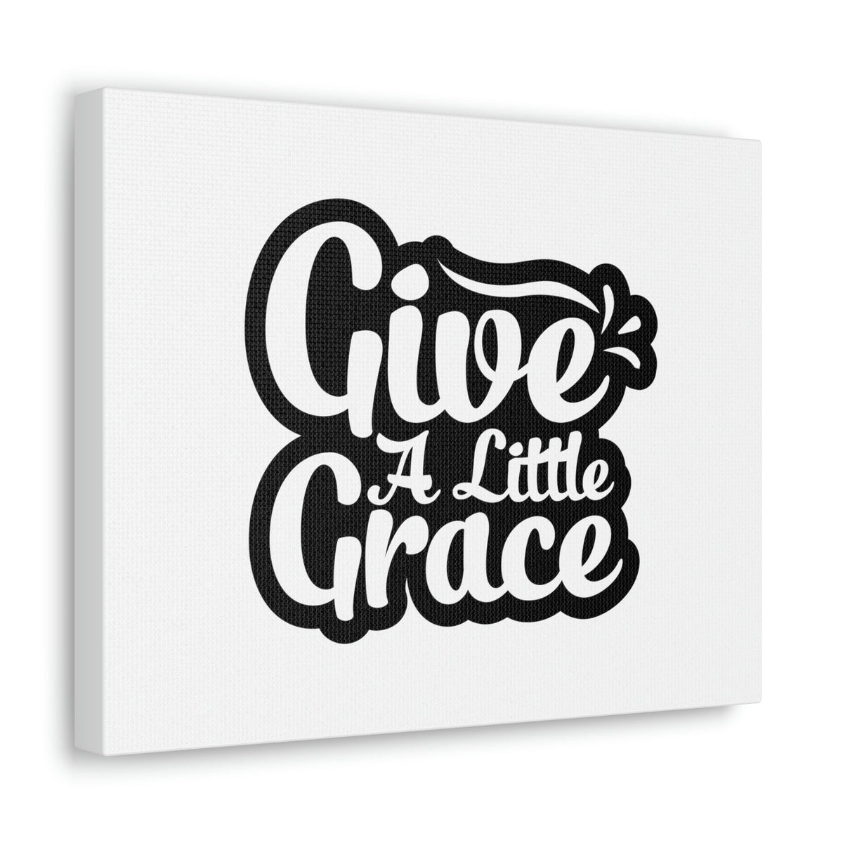 Scripture Walls Give A Little Grace Hebrews 4:16 Black Outlined Christian Wall Art Bible Verse Print Ready to Hang Unframed-Express Your Love Gifts
