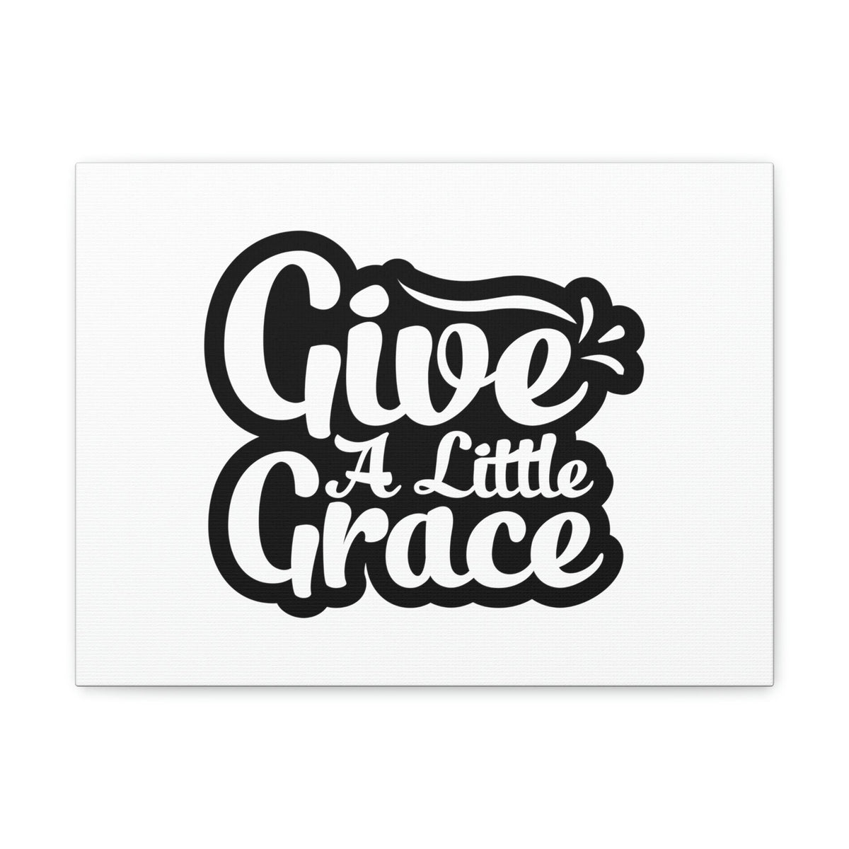 Scripture Walls Give A Little Grace Hebrews 4:16 Black Outlined Christian Wall Art Bible Verse Print Ready to Hang Unframed-Express Your Love Gifts