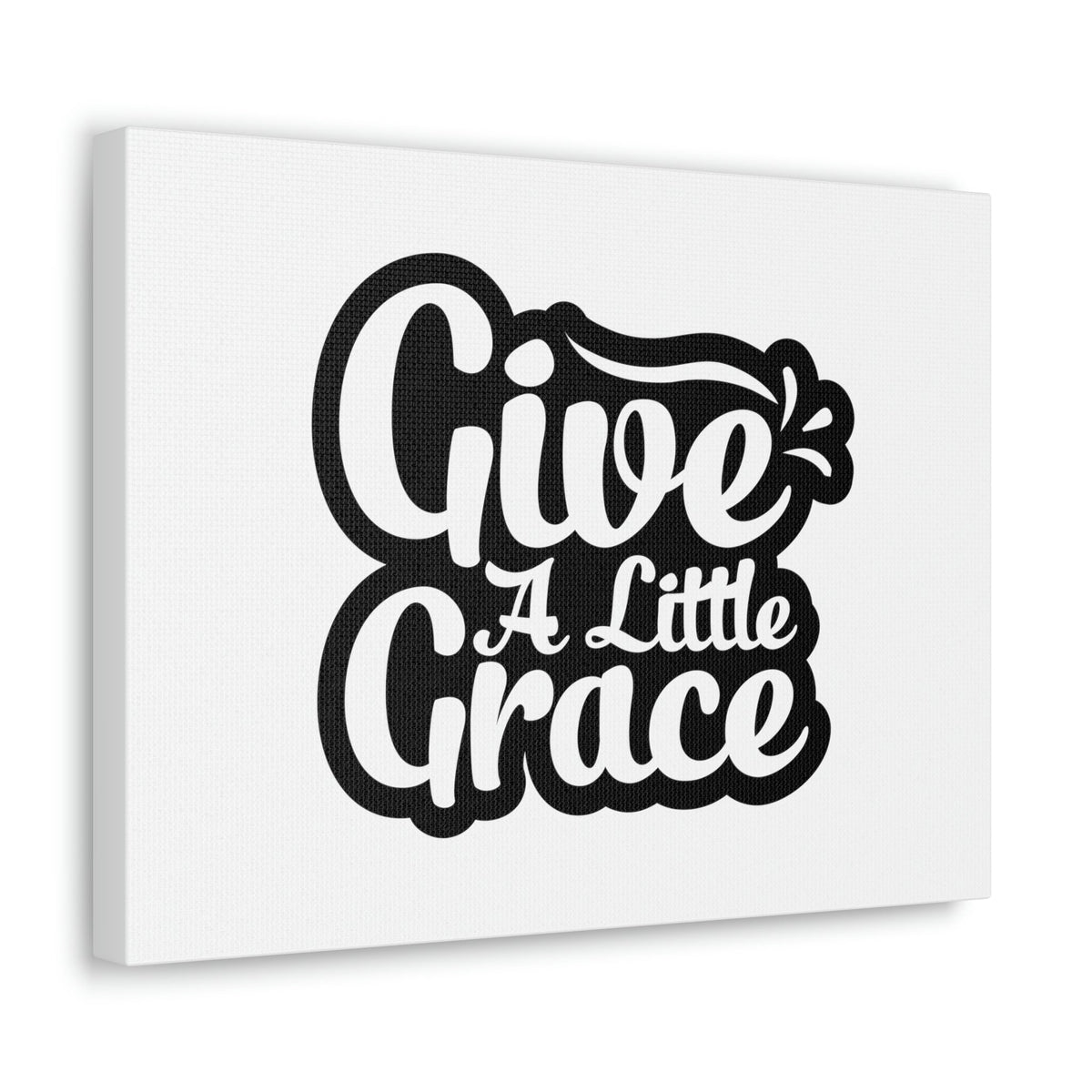 Scripture Walls Give A Little Grace Hebrews 4:16 Black Outlined Christian Wall Art Bible Verse Print Ready to Hang Unframed-Express Your Love Gifts