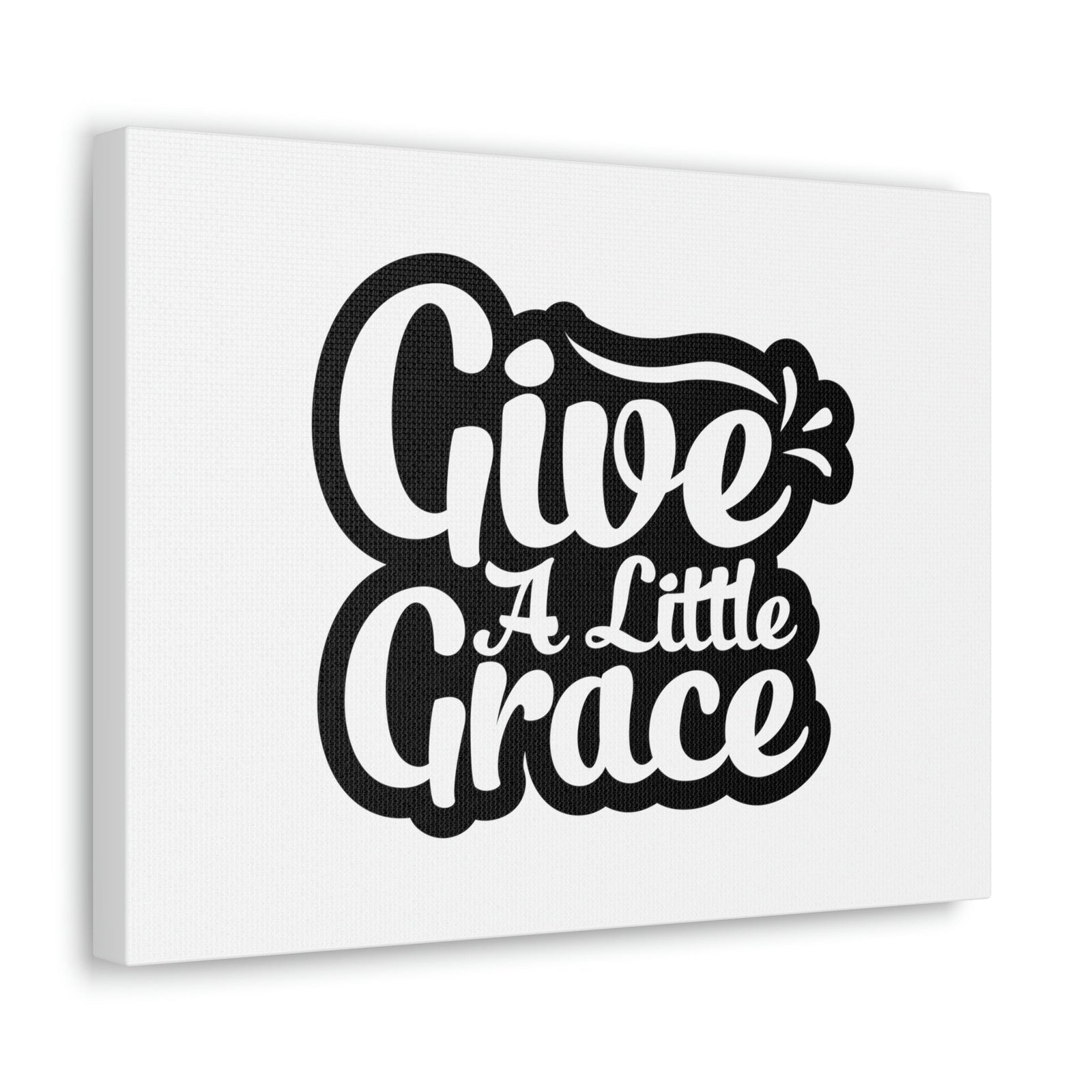 Scripture Walls Give A Little Grace Hebrews 4:16 Black Outlined Christian Wall Art Bible Verse Print Ready to Hang Unframed-Express Your Love Gifts