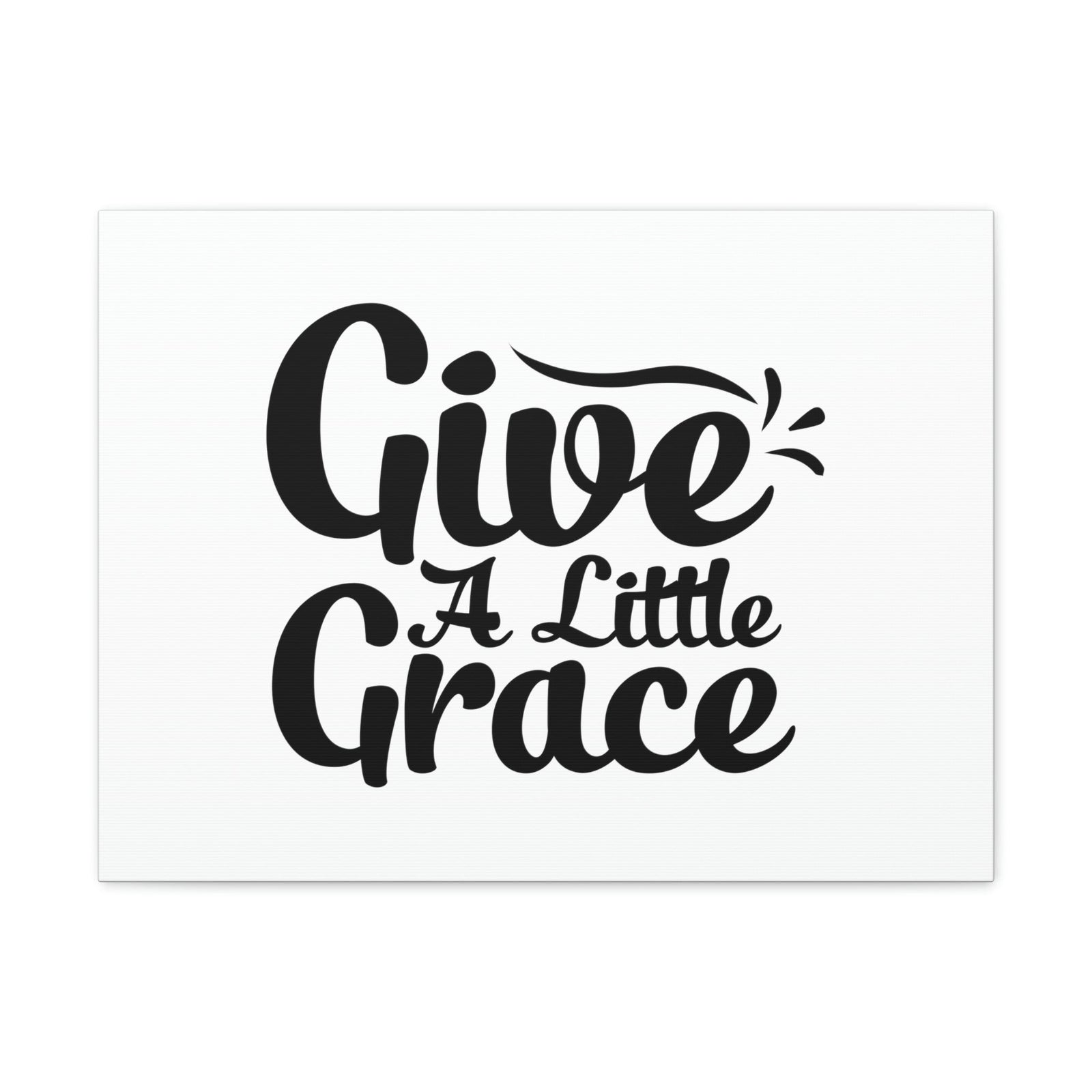 Scripture Walls Give A Little Grace Hebrews 4:16 Black Swish Christian Wall Art Bible Verse Print Ready to Hang Unframed-Express Your Love Gifts