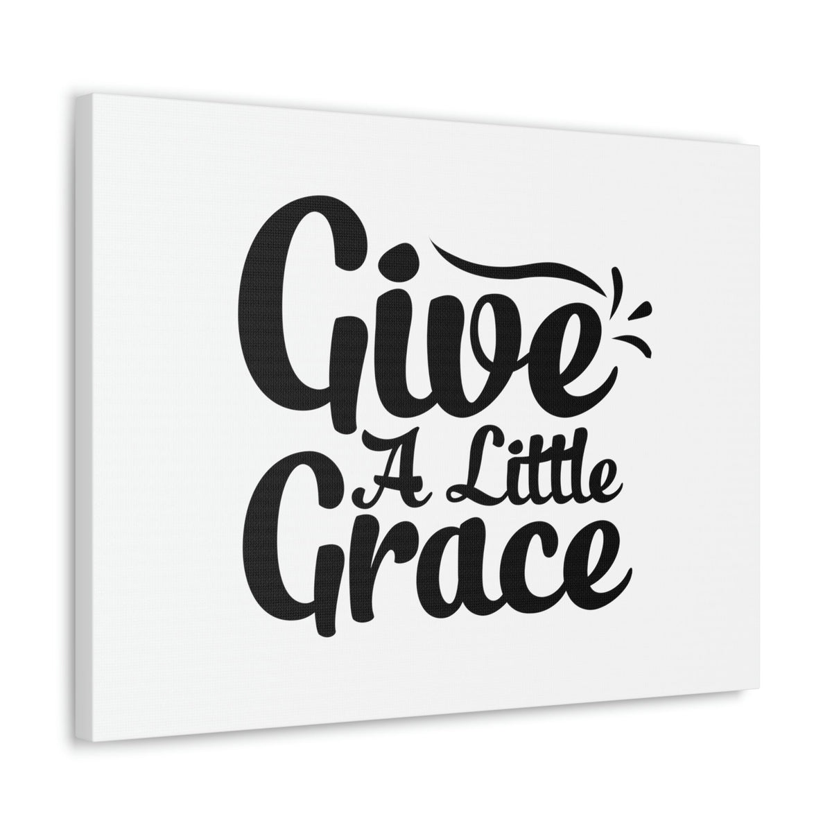 Scripture Walls Give A Little Grace Hebrews 4:16 Black Swish Christian Wall Art Bible Verse Print Ready to Hang Unframed-Express Your Love Gifts