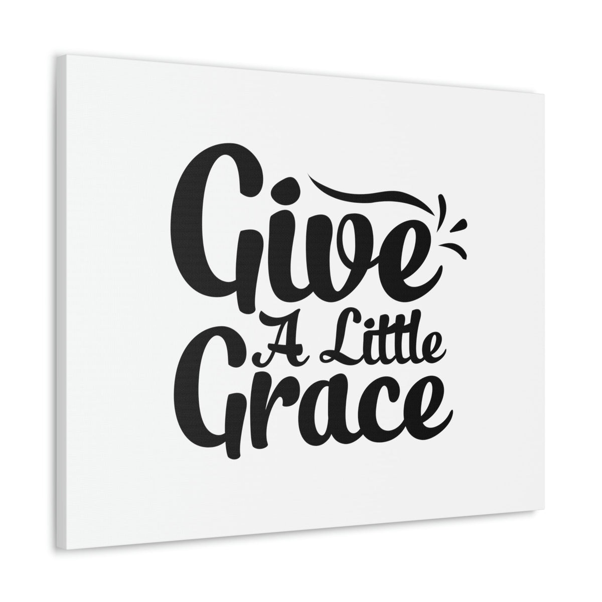 Scripture Walls Give A Little Grace Hebrews 4:16 Black Swish Christian Wall Art Bible Verse Print Ready to Hang Unframed-Express Your Love Gifts