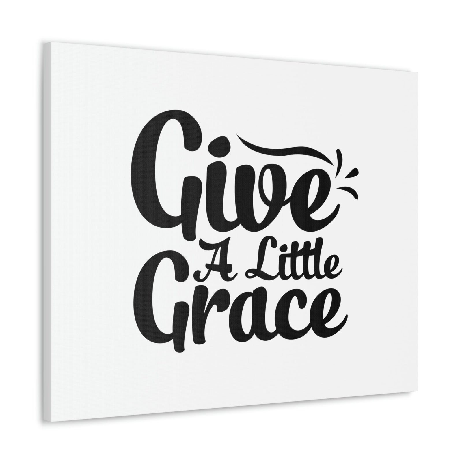 Scripture Walls Give A Little Grace Hebrews 4:16 Black Swish Christian Wall Art Bible Verse Print Ready to Hang Unframed-Express Your Love Gifts