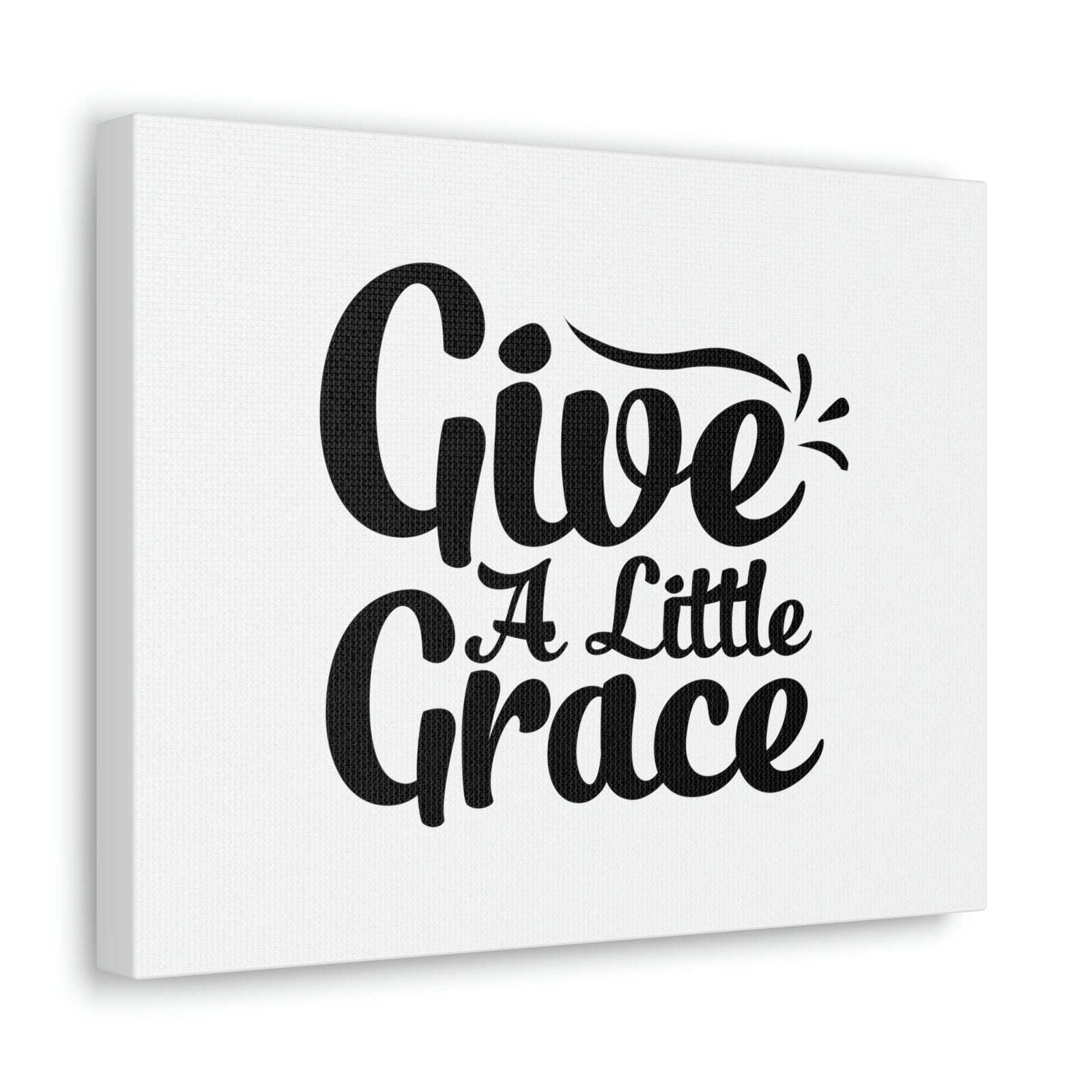 Scripture Walls Give A Little Grace Hebrews 4:16 Black Swish Christian Wall Art Bible Verse Print Ready to Hang Unframed-Express Your Love Gifts