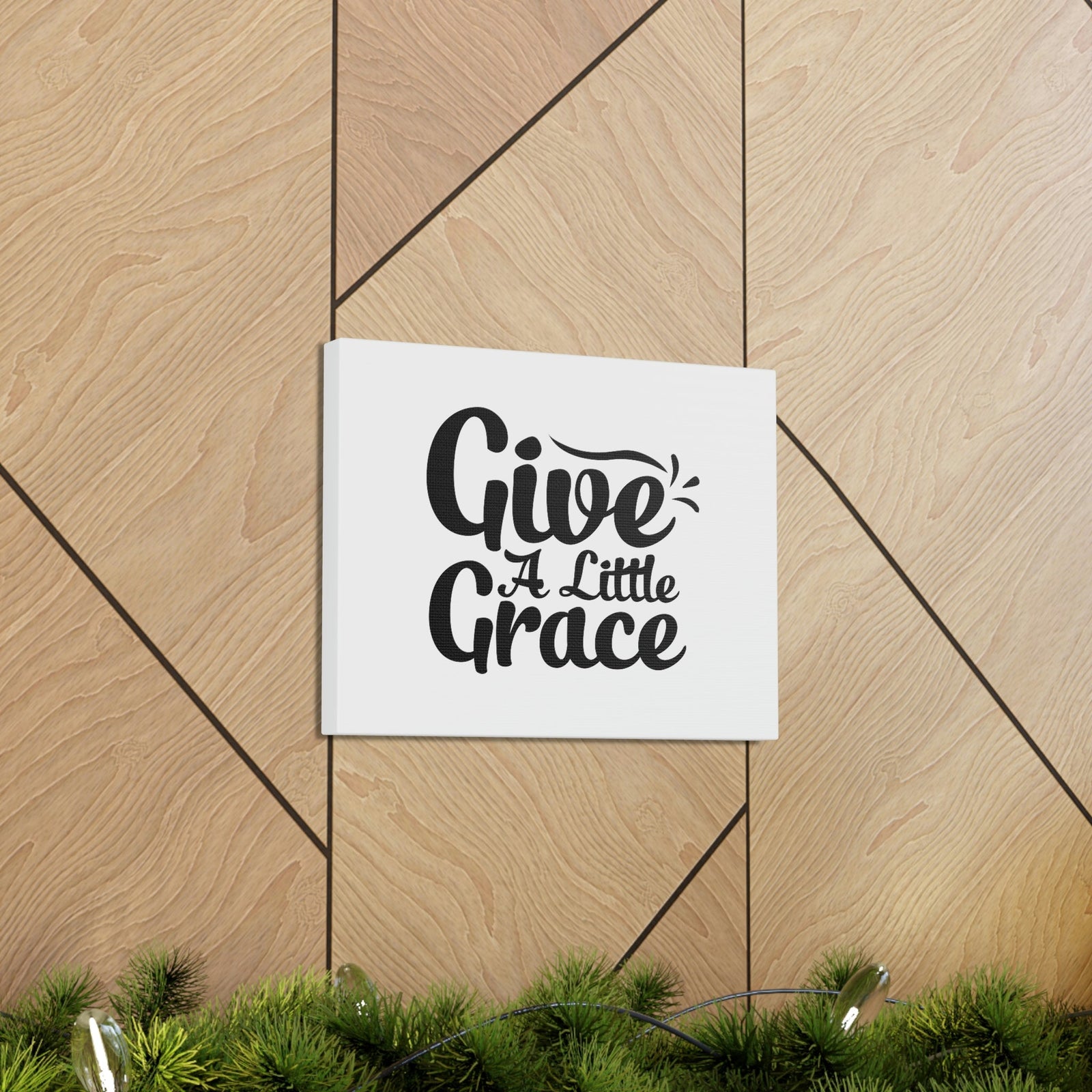 Scripture Walls Give A Little Grace Hebrews 4:16 Black Swish Christian Wall Art Bible Verse Print Ready to Hang Unframed-Express Your Love Gifts