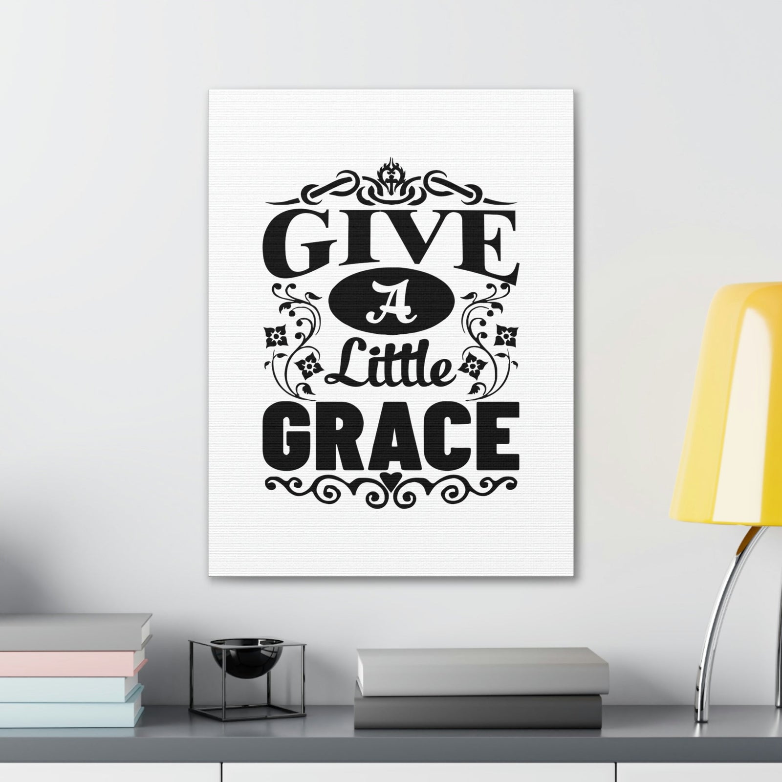 Scripture Walls Give A Little Grace Hebrews 4:16 Fancy Christian Wall Art Bible Verse Print Ready to Hang Unframed-Express Your Love Gifts