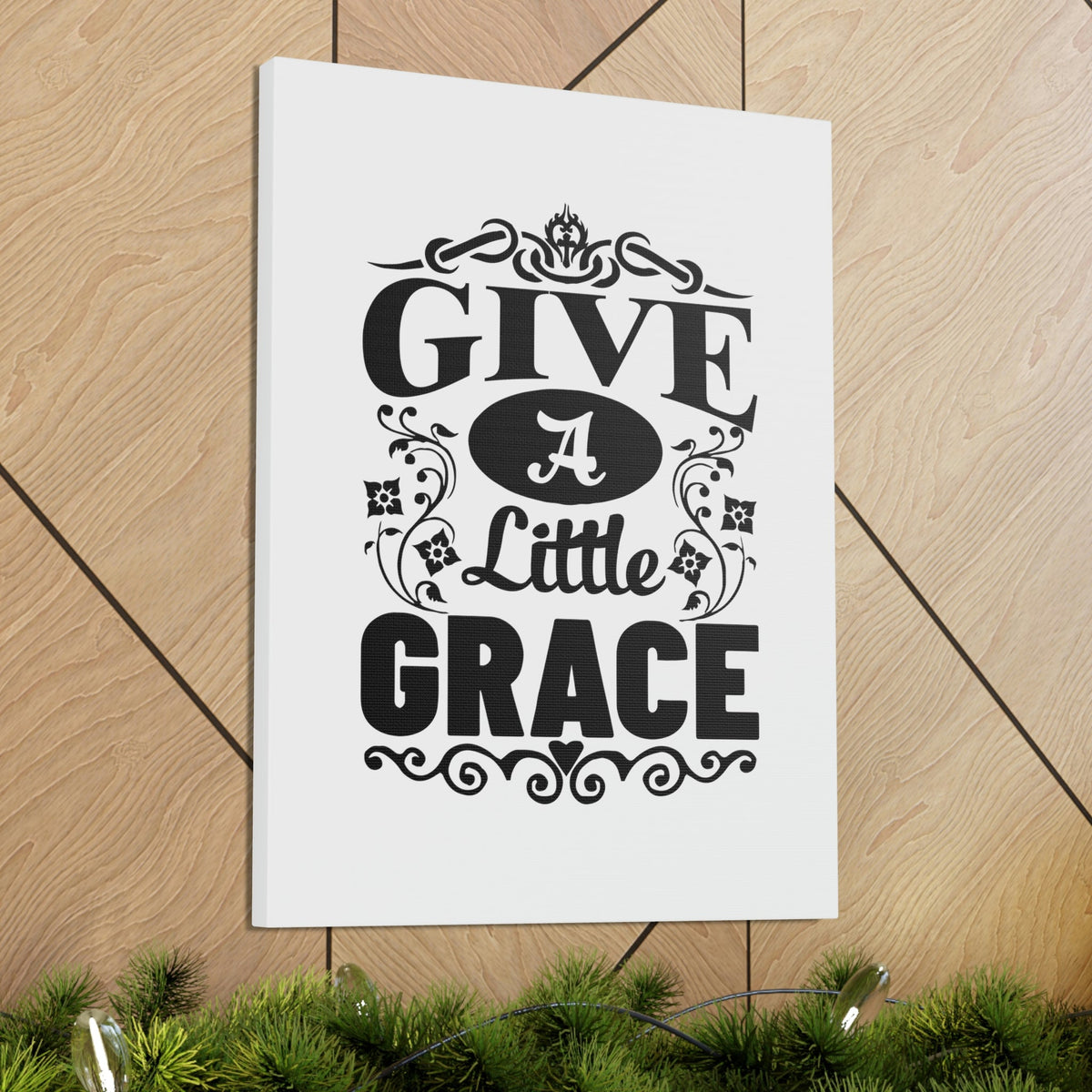 Scripture Walls Give A Little Grace Hebrews 4:16 Fancy Christian Wall Art Bible Verse Print Ready to Hang Unframed-Express Your Love Gifts