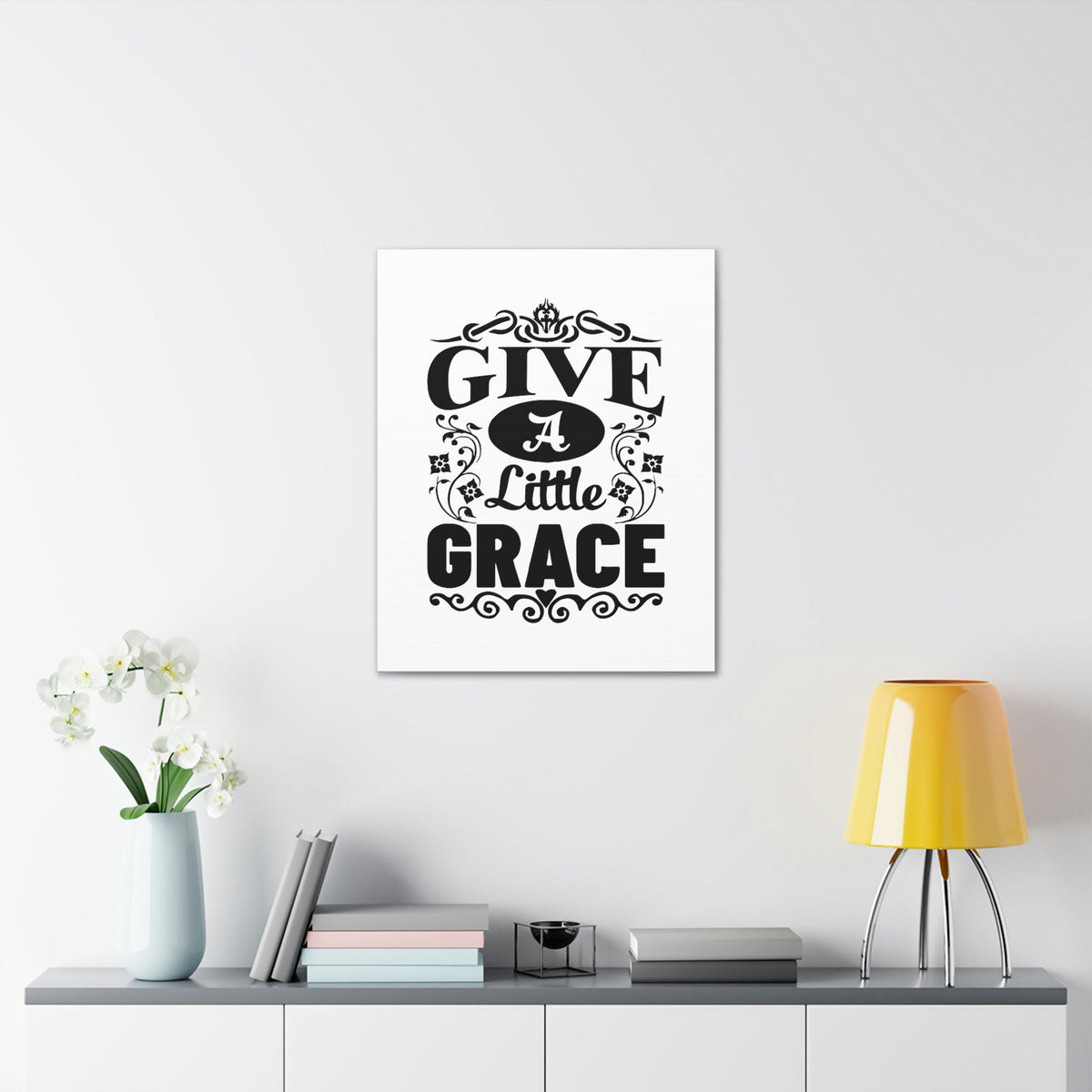 Scripture Walls Give A Little Grace Hebrews 4:16 Fancy Christian Wall Art Bible Verse Print Ready to Hang Unframed-Express Your Love Gifts