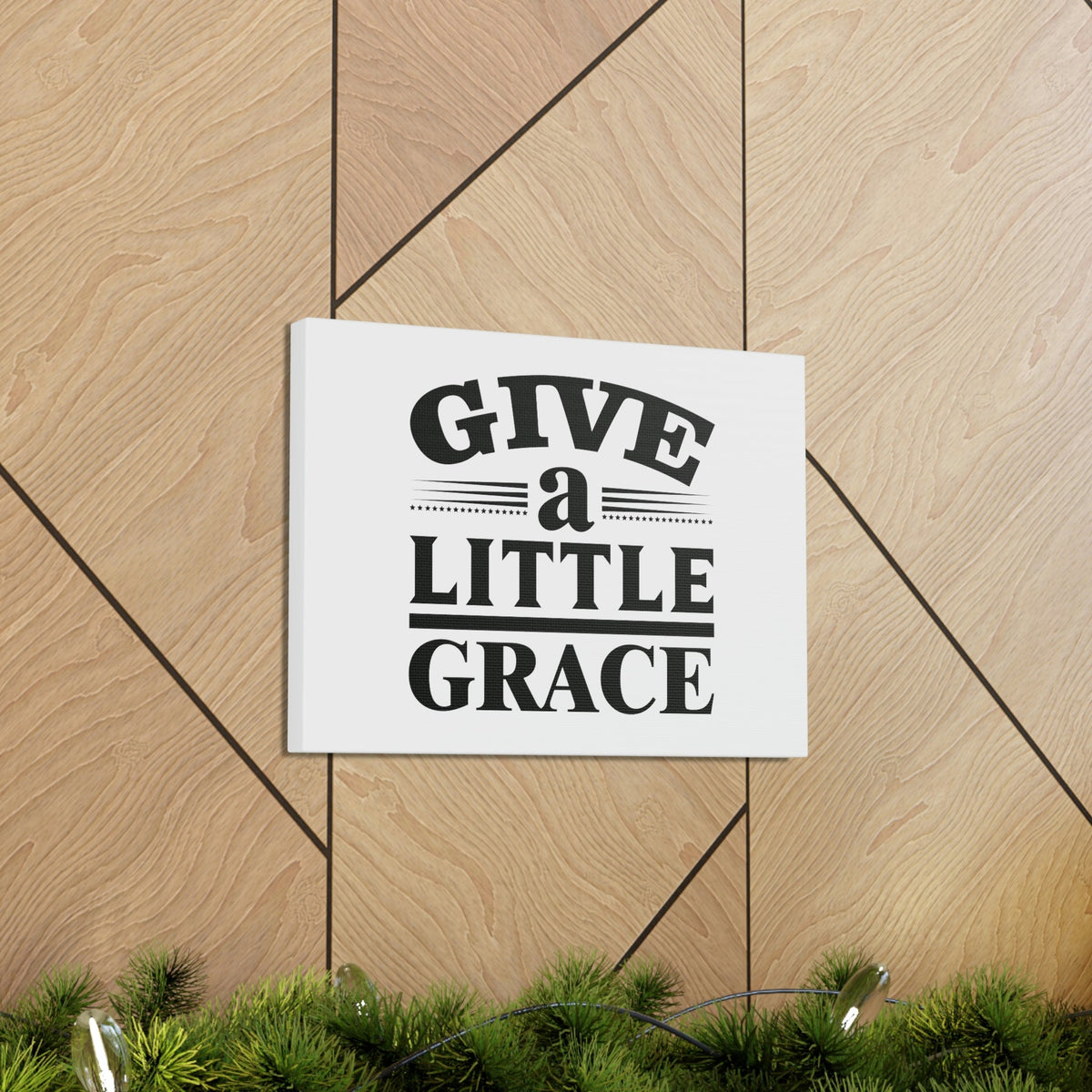 Scripture Walls Give A Little Grace Hebrews 4:16 Lines And Stars Christian Wall Art Bible Verse Print Ready to Hang Unframed-Express Your Love Gifts