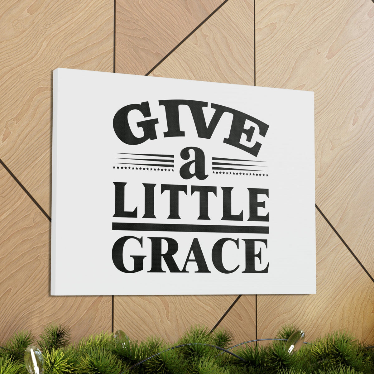 Scripture Walls Give A Little Grace Hebrews 4:16 Lines And Stars Christian Wall Art Bible Verse Print Ready to Hang Unframed-Express Your Love Gifts