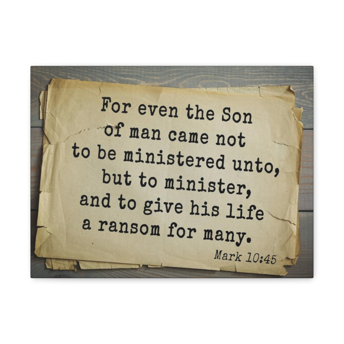 Scripture Walls Give His Life Mark 10:45 Bible Verse Canvas Christian Wall Art Bible Verse Print Ready To Hang Unframed-Express Your Love Gifts