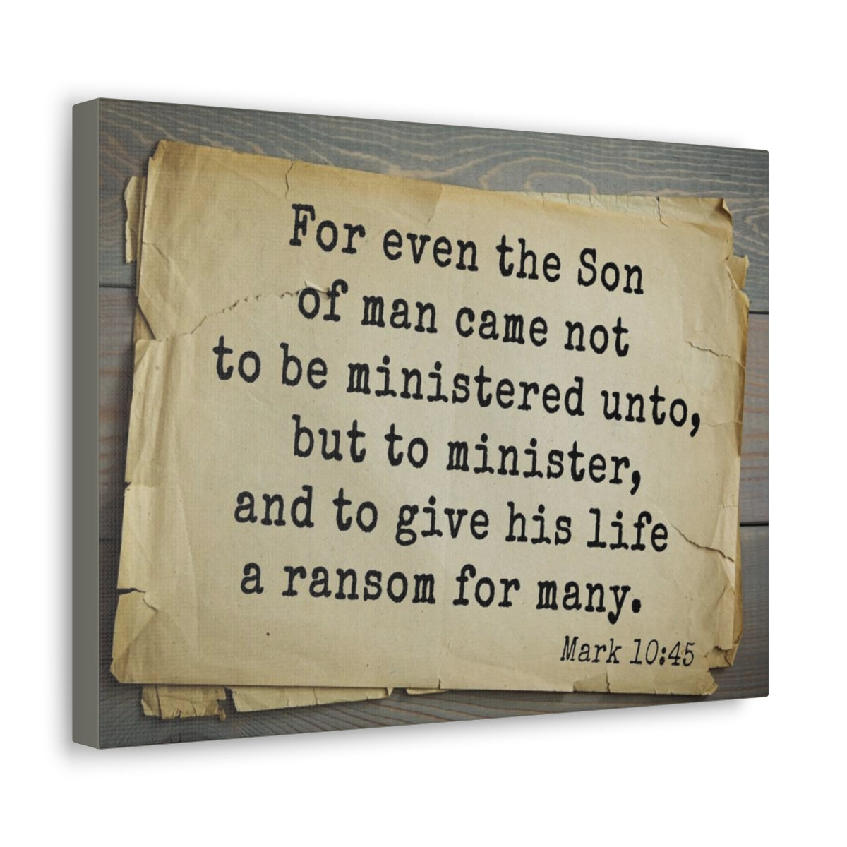 Scripture Walls Give His Life Mark 10:45 Bible Verse Canvas Christian Wall Art Bible Verse Print Ready To Hang Unframed-Express Your Love Gifts