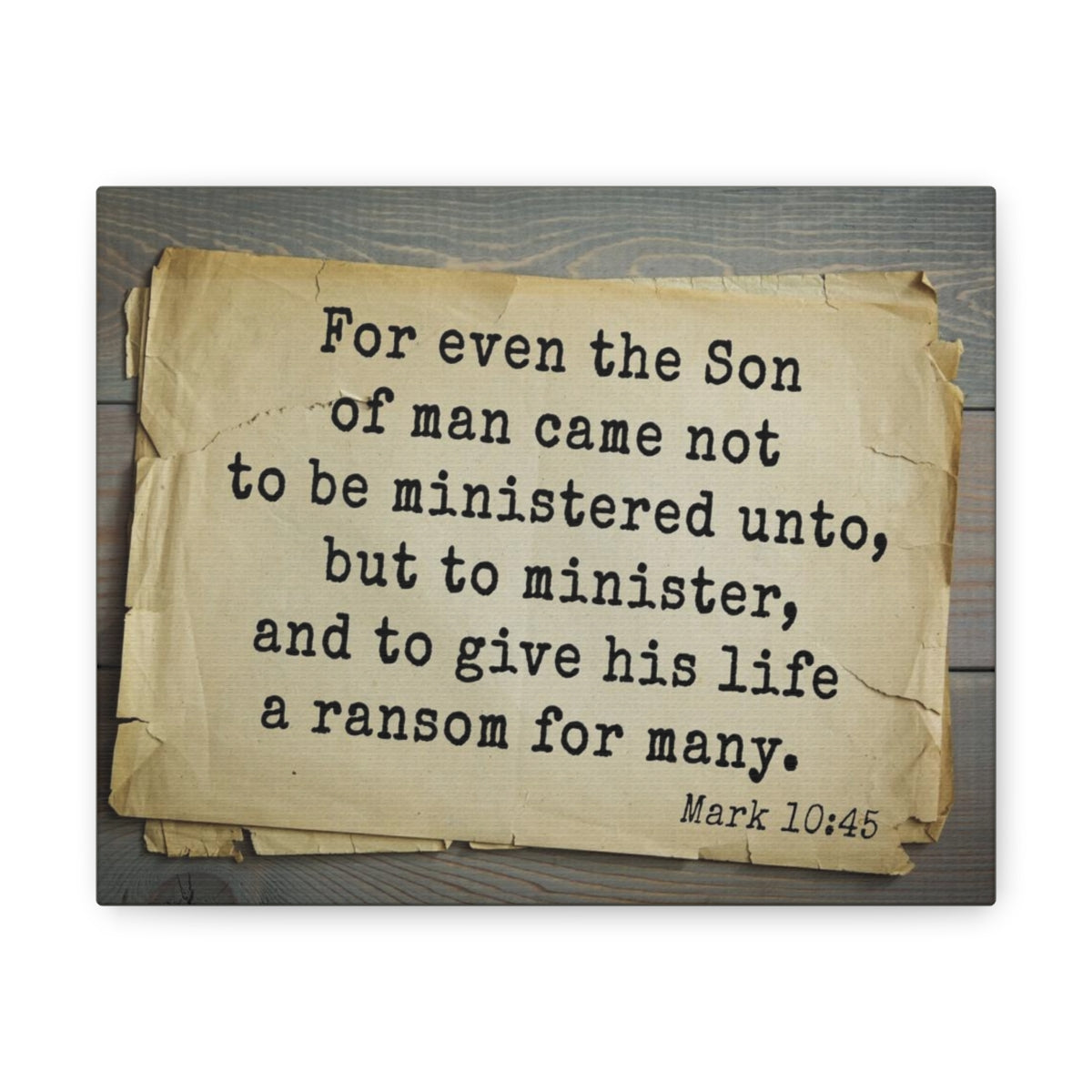 Scripture Walls Give His Life Mark 10:45 Bible Verse Canvas Christian Wall Art Bible Verse Print Ready To Hang Unframed-Express Your Love Gifts