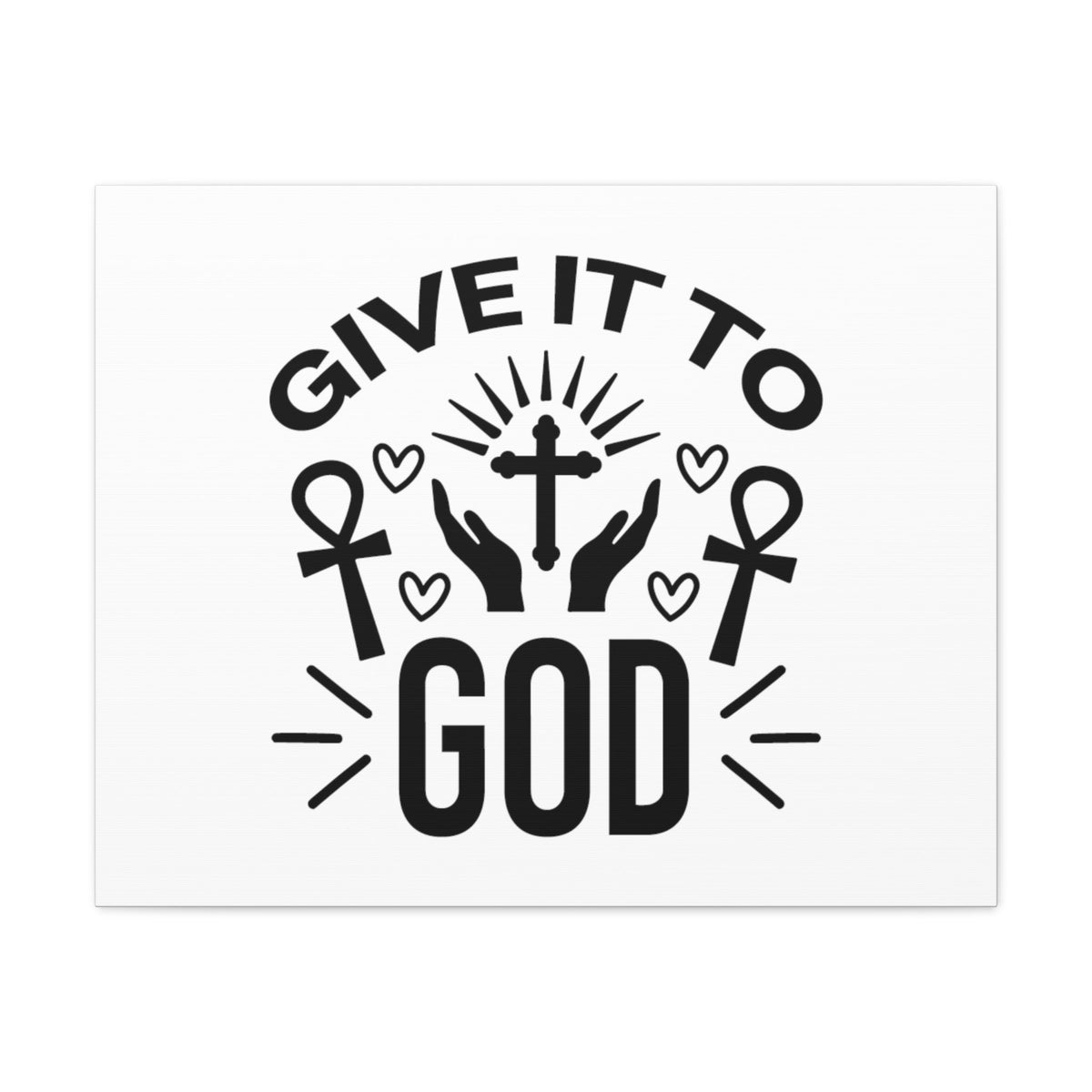 Scripture Walls Give It To God 1 Peter 5:7 Hearts Christian Wall Art Bible Verse Print Ready to Hang Unframed-Express Your Love Gifts