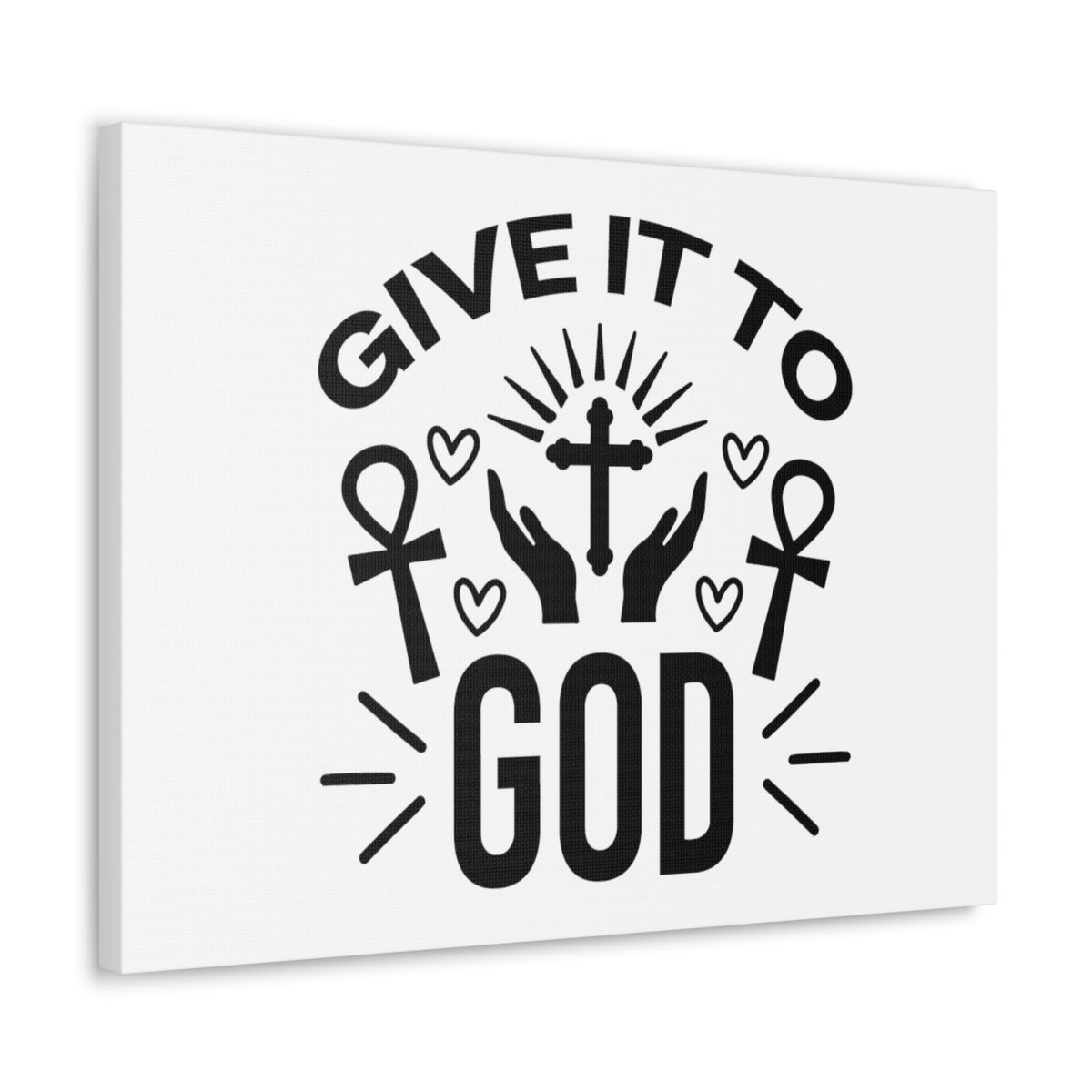 Scripture Walls Give It To God 1 Peter 5:7 Hearts Christian Wall Art Bible Verse Print Ready to Hang Unframed-Express Your Love Gifts