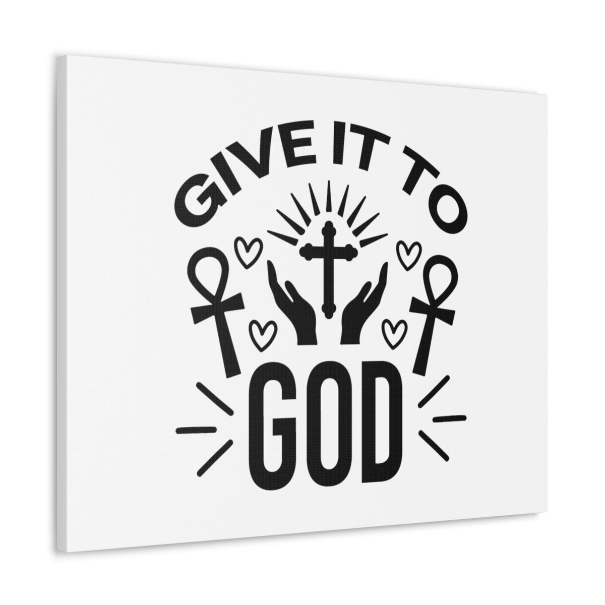 Scripture Walls Give It To God 1 Peter 5:7 Hearts Christian Wall Art Bible Verse Print Ready to Hang Unframed-Express Your Love Gifts