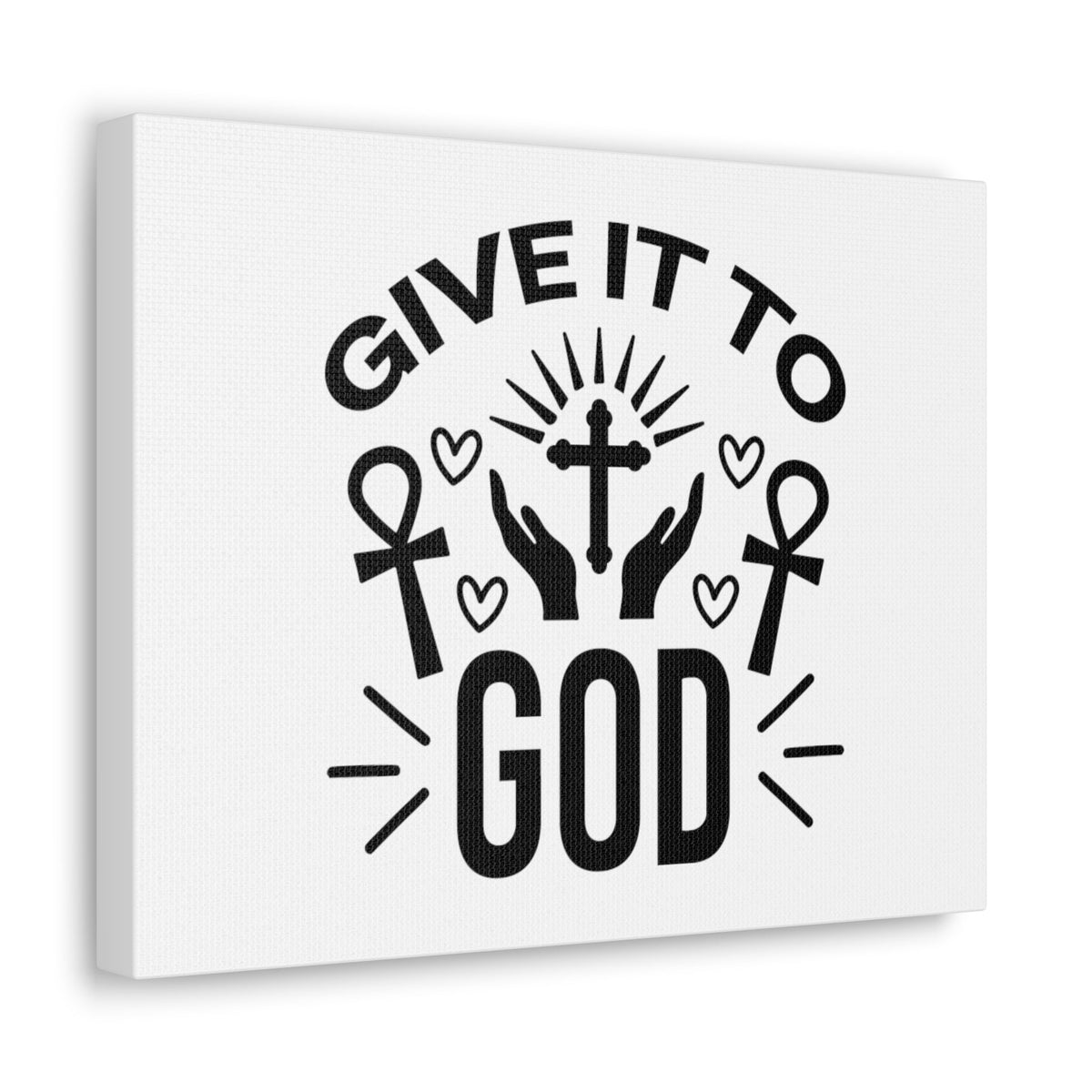 Scripture Walls Give It To God 1 Peter 5:7 Hearts Christian Wall Art Bible Verse Print Ready to Hang Unframed-Express Your Love Gifts