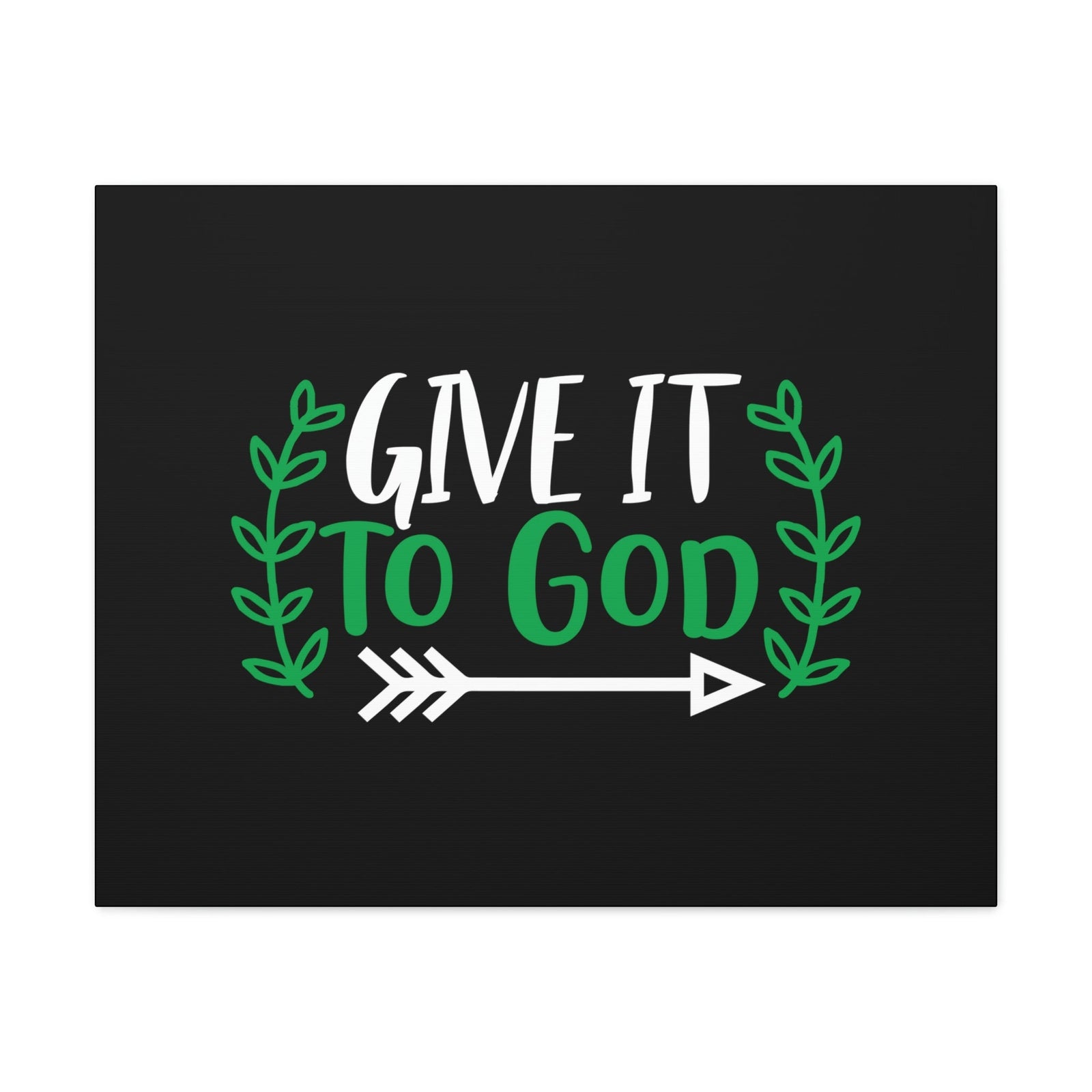 Scripture Walls Give It To God Psalm 55:22 Green Christian Wall Art Bible Verse Print Ready to Hang Unframed-Express Your Love Gifts