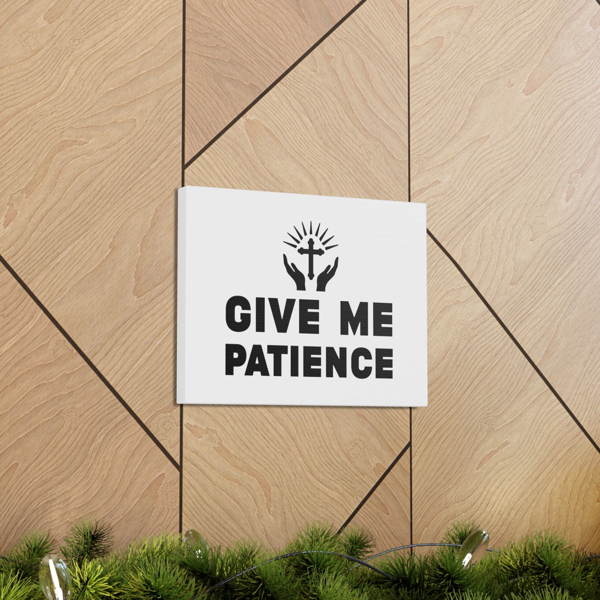 Scripture Walls Give Me Patience Ecclesiastes 7:8 Christian Wall Art Bible Verse Print Ready to Hang Unframed-Express Your Love Gifts
