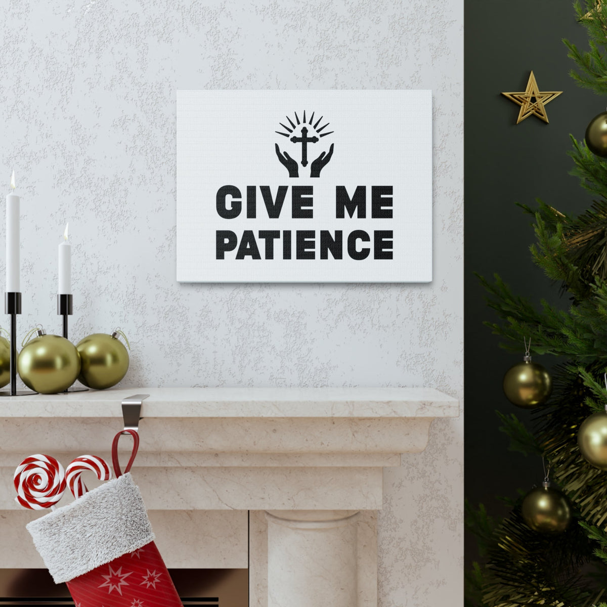 Scripture Walls Give Me Patience Ecclesiastes 7:8 Christian Wall Art Bible Verse Print Ready to Hang Unframed-Express Your Love Gifts