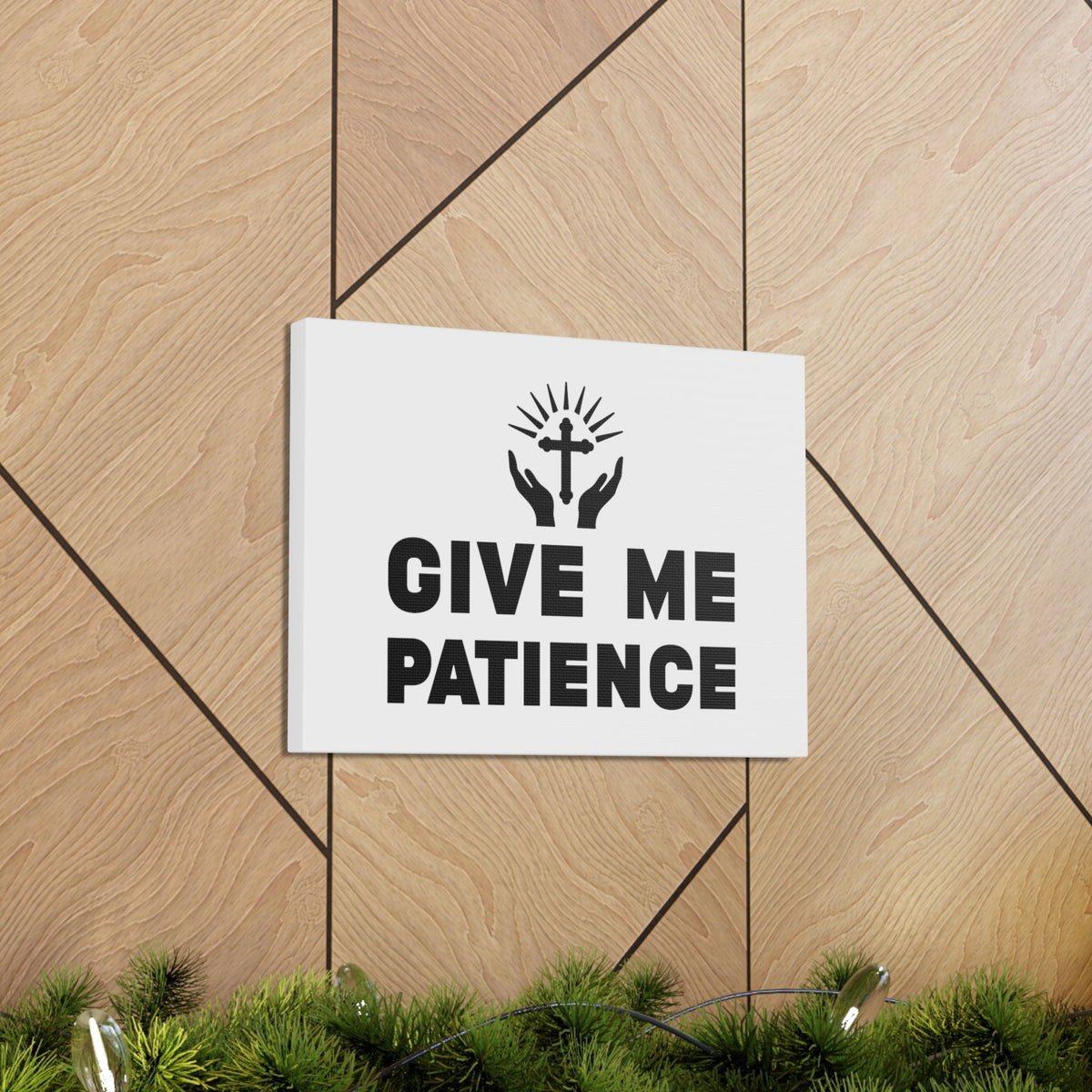 Scripture Walls Give Me Patience Ecclesiastes 7:8 Christian Wall Art Bible Verse Print Ready to Hang Unframed-Express Your Love Gifts
