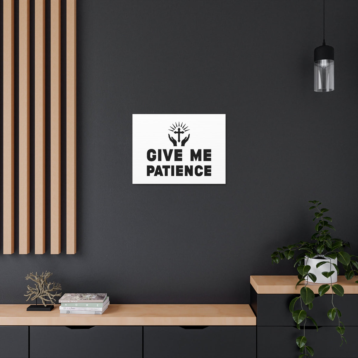 Scripture Walls Give Me Patience Ecclesiastes 7:8 Christian Wall Art Bible Verse Print Ready to Hang Unframed-Express Your Love Gifts