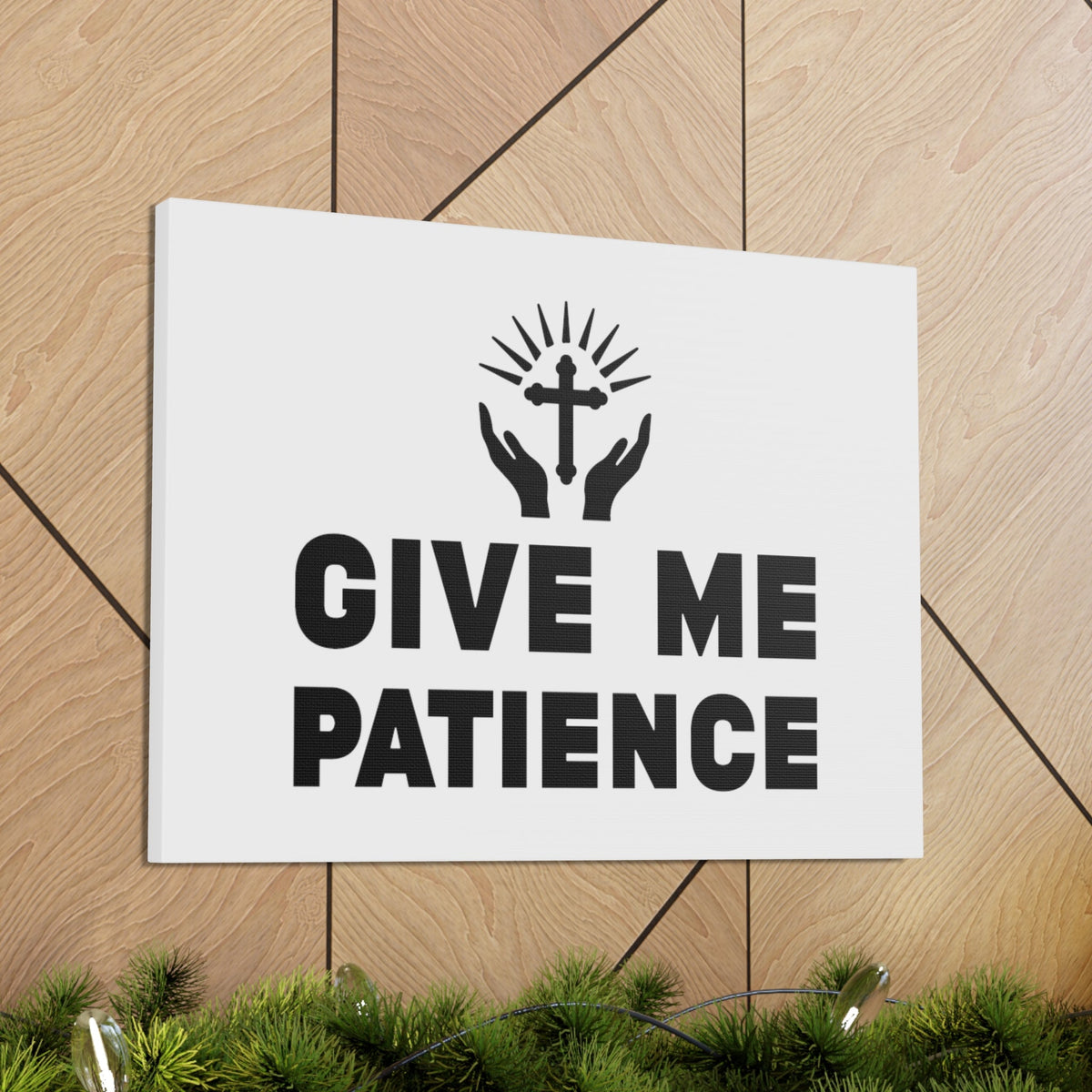 Scripture Walls Give Me Patience Ecclesiastes 7:8 Christian Wall Art Bible Verse Print Ready to Hang Unframed-Express Your Love Gifts