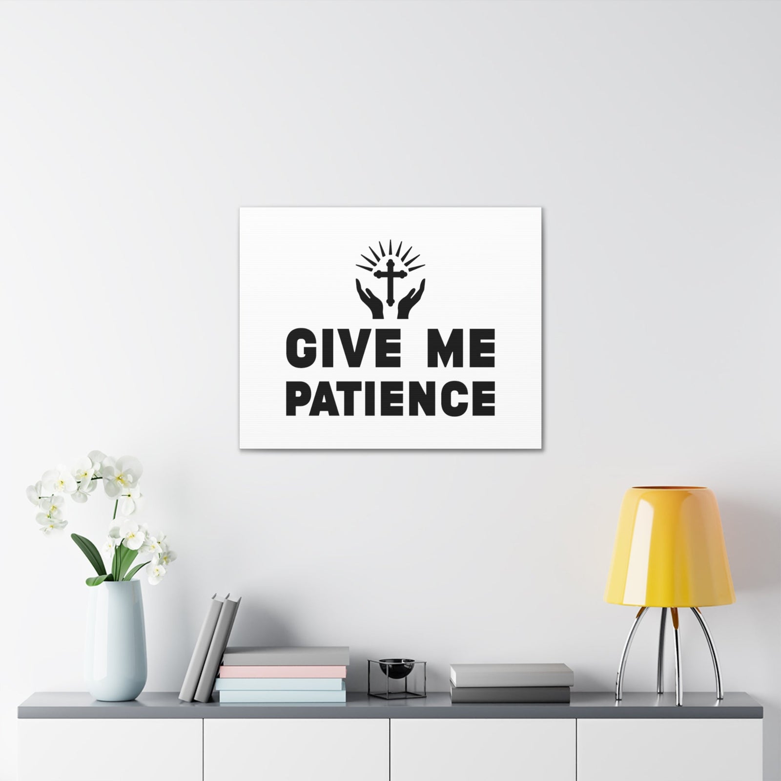 Scripture Walls Give Me Patience Ecclesiastes 7:8 Christian Wall Art Bible Verse Print Ready to Hang Unframed-Express Your Love Gifts