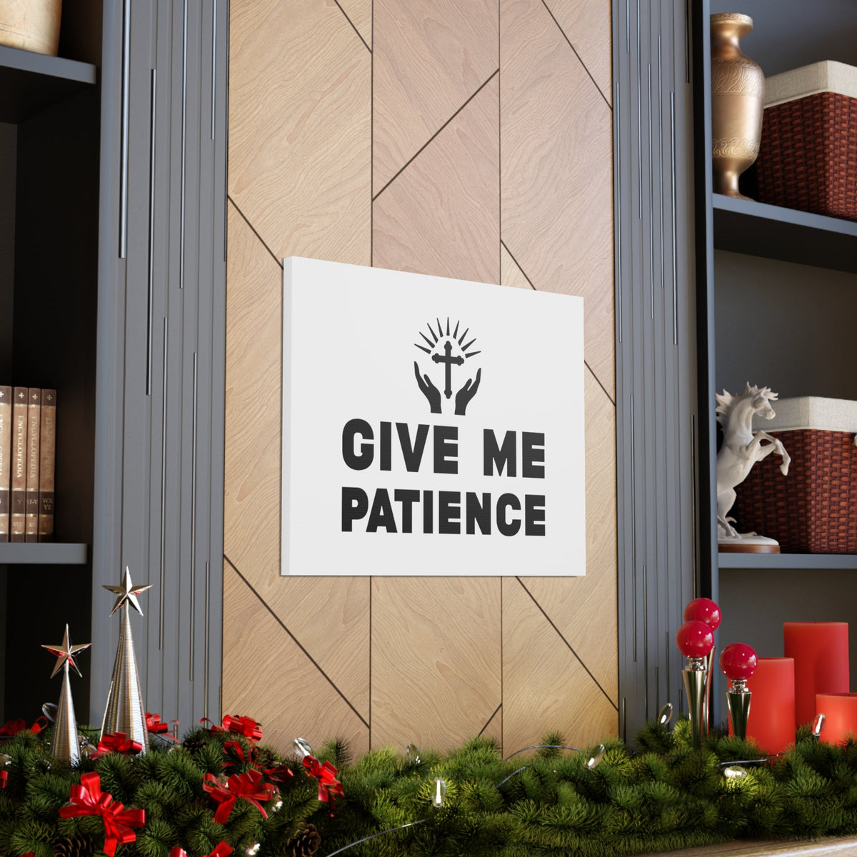 Scripture Walls Give Me Patience Ecclesiastes 7:8 Christian Wall Art Bible Verse Print Ready to Hang Unframed-Express Your Love Gifts