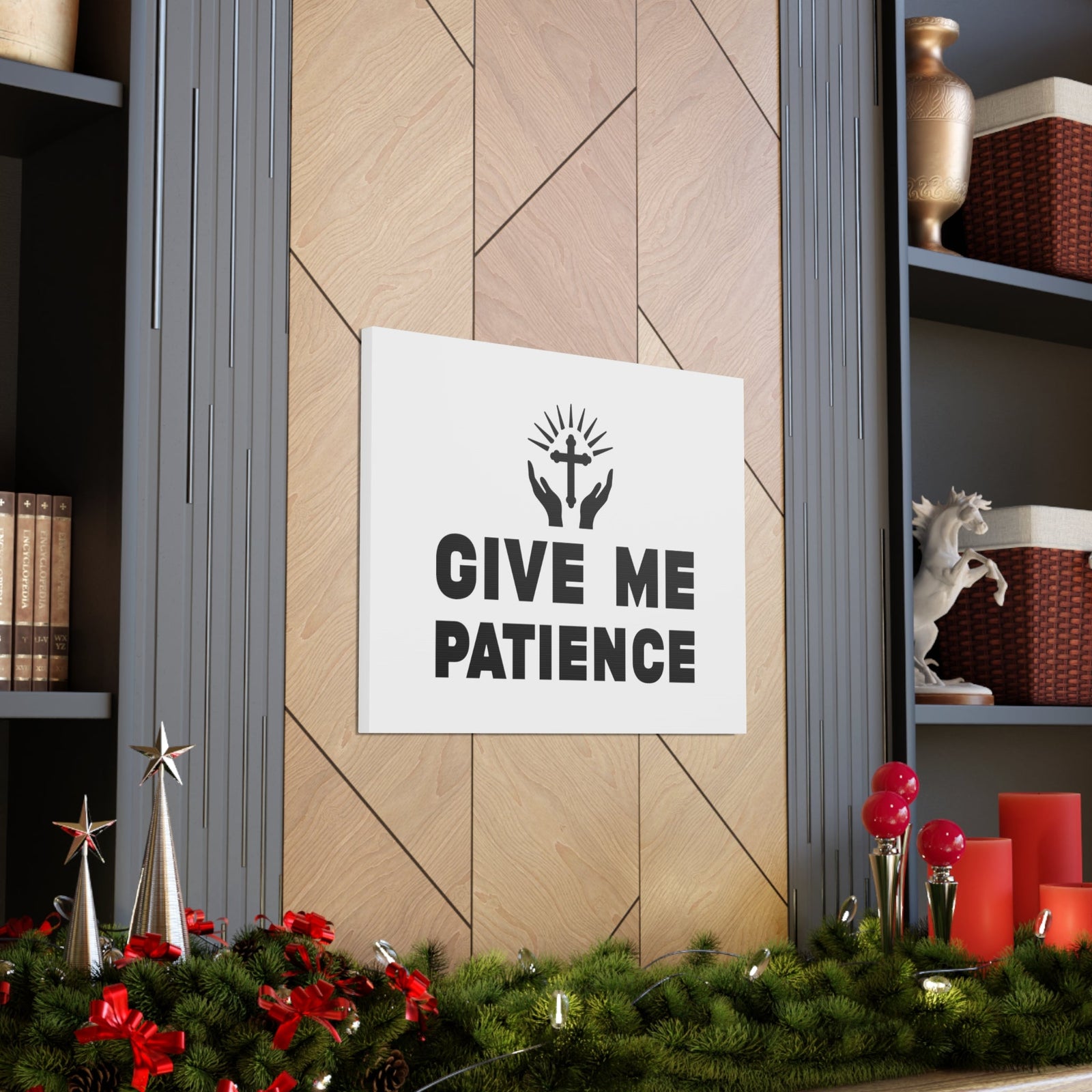 Scripture Walls Give Me Patience Ecclesiastes 7:8 Christian Wall Art Bible Verse Print Ready to Hang Unframed-Express Your Love Gifts