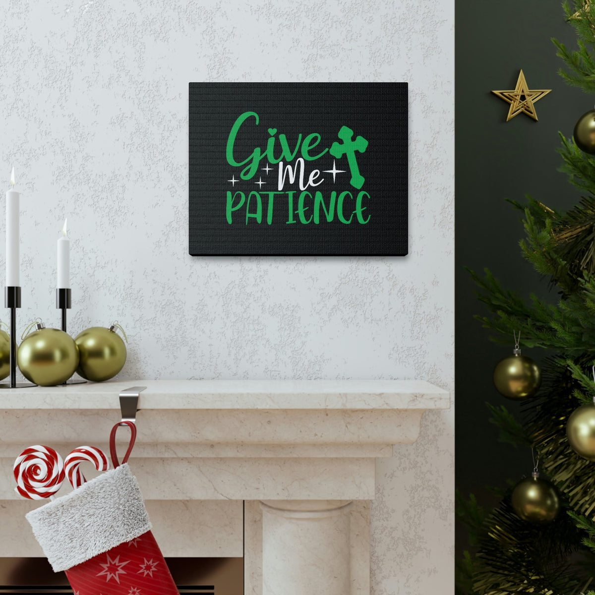 Scripture Walls Give Me Patience Romans 12:12 Christian Wall Art Bible Verse Print Ready to Hang Unframed-Express Your Love Gifts