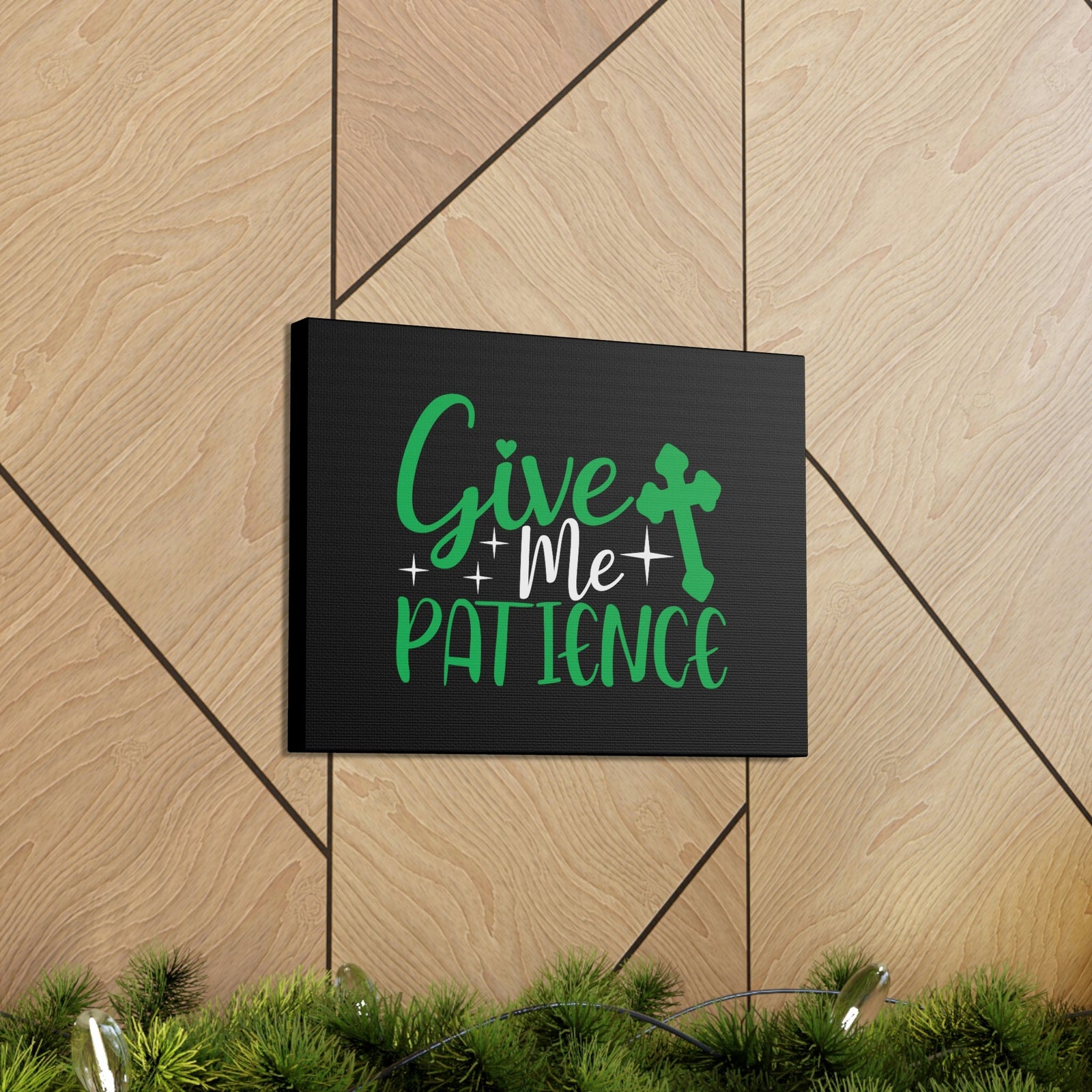 Scripture Walls Give Me Patience Romans 12:12 Christian Wall Art Bible Verse Print Ready to Hang Unframed-Express Your Love Gifts