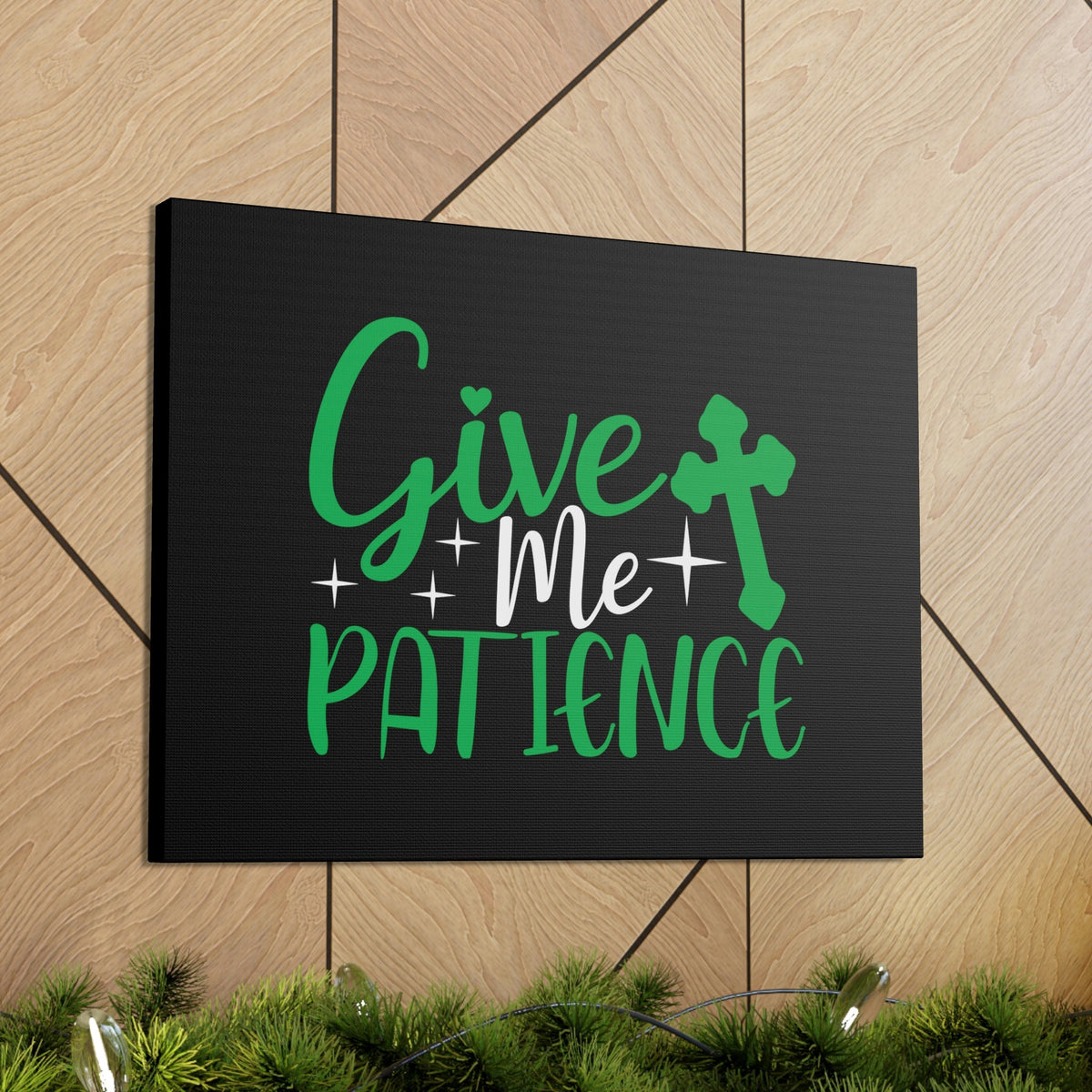 Scripture Walls Give Me Patience Romans 12:12 Christian Wall Art Bible Verse Print Ready to Hang Unframed-Express Your Love Gifts