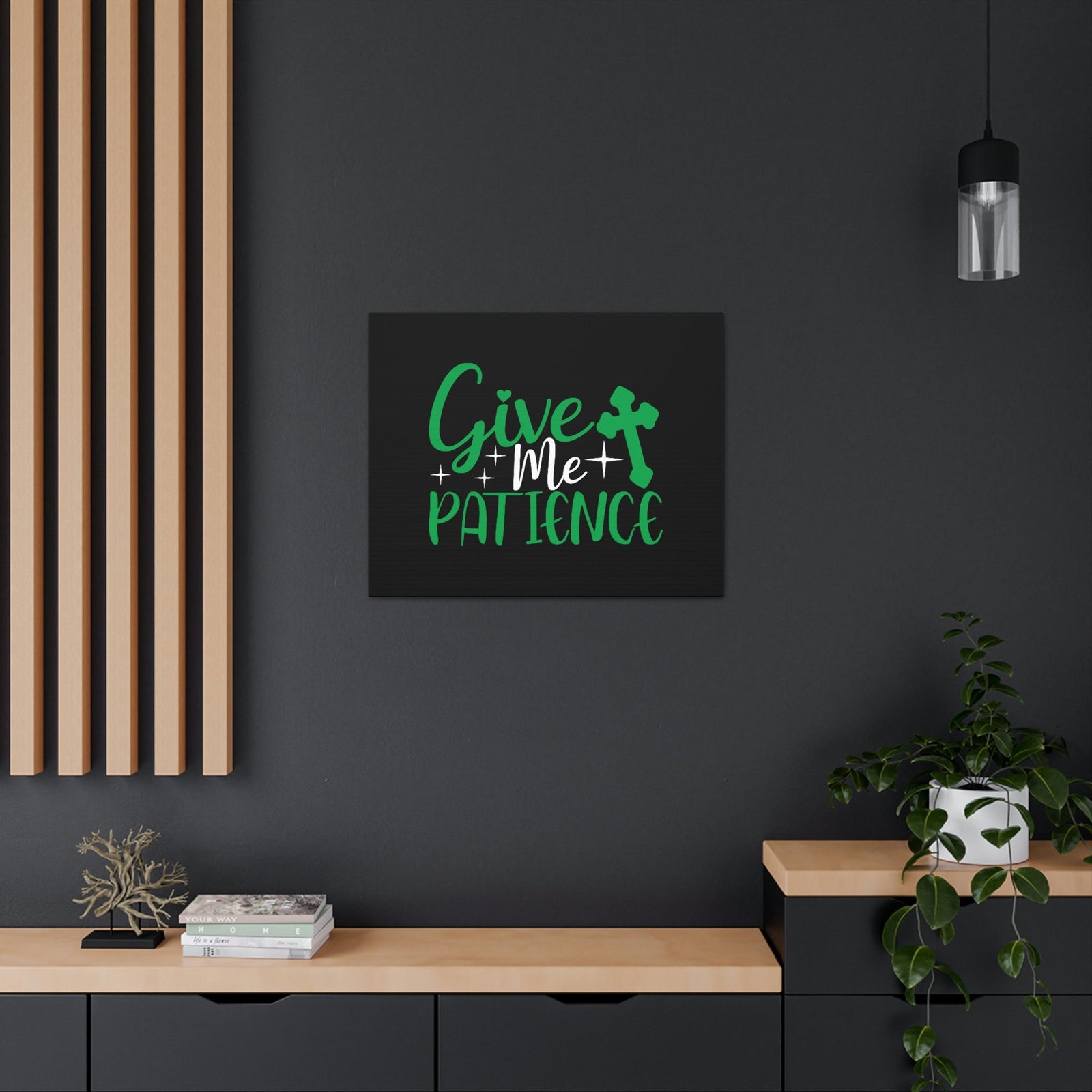 Scripture Walls Give Me Patience Romans 12:12 Christian Wall Art Bible Verse Print Ready to Hang Unframed-Express Your Love Gifts