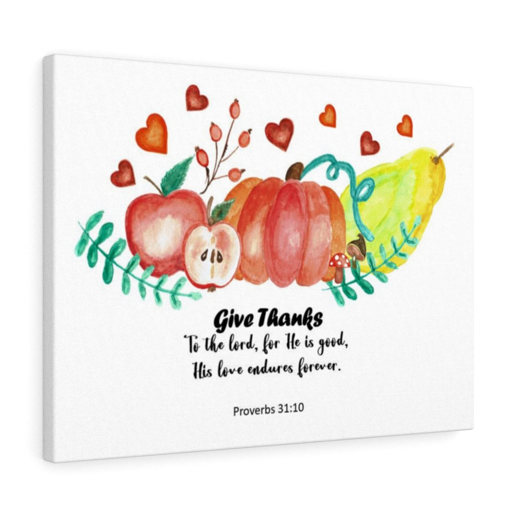 Scripture Walls Give Thanks Proverbs 31:10 Bible Verse Canvas Christian Wall Art Ready to Hang Unframed-Express Your Love Gifts