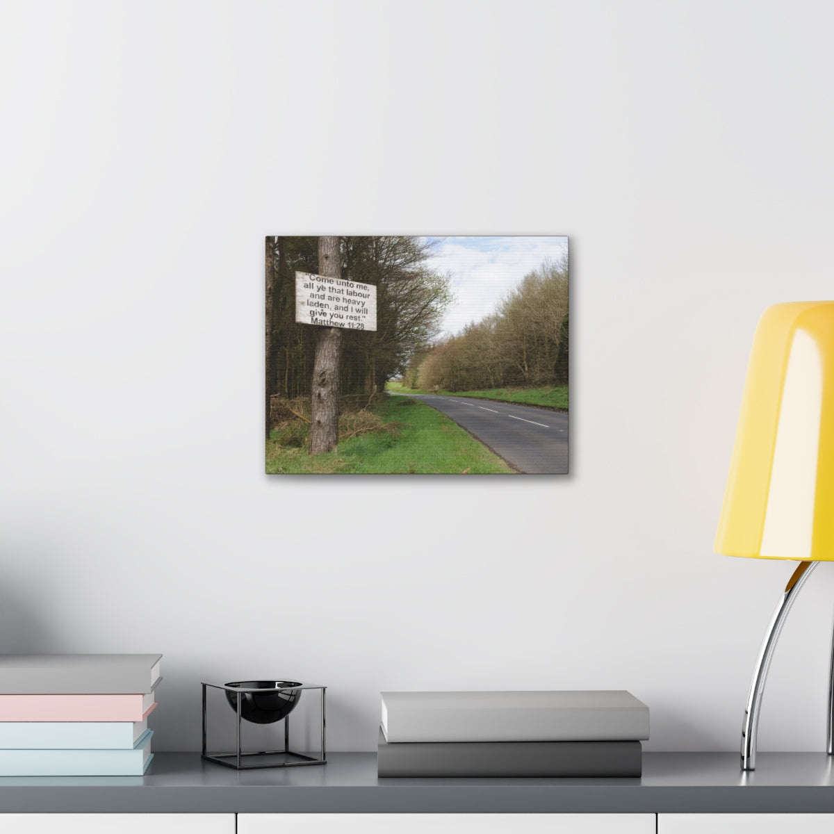 Scripture Walls Give You Rest Matthew 11:28 Bible Verse Canvas Christian Wall Art Bible Verse Print Ready To Hang Unframed-Express Your Love Gifts