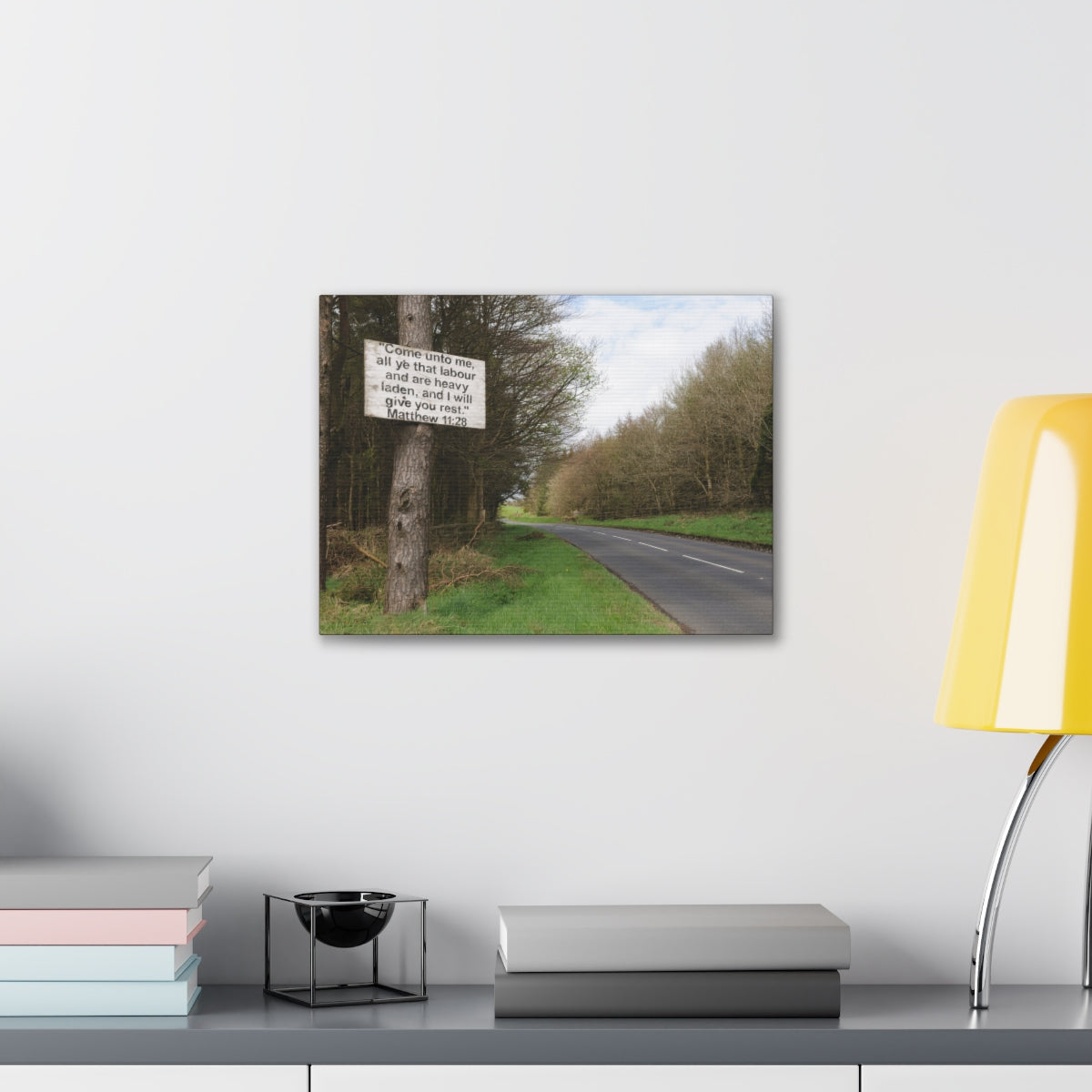 Scripture Walls Give You Rest Matthew 11:28 Bible Verse Canvas Christian Wall Art Bible Verse Print Ready To Hang Unframed-Express Your Love Gifts