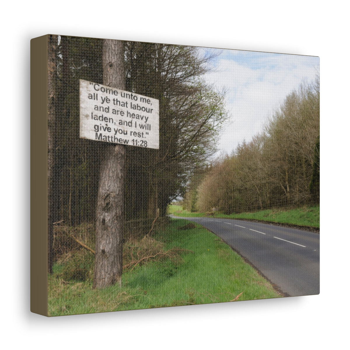 Scripture Walls Give You Rest Matthew 11:28 Bible Verse Canvas Christian Wall Art Bible Verse Print Ready To Hang Unframed-Express Your Love Gifts