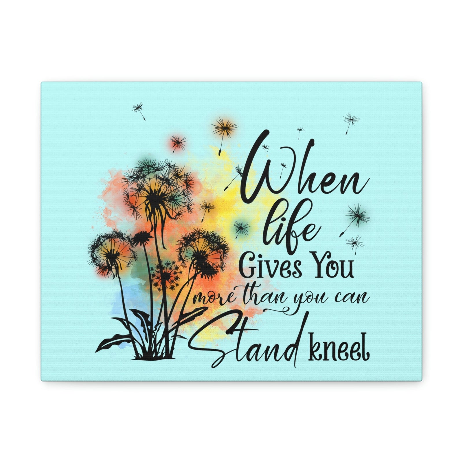 Scripture Walls Gives You More Light Romans 14:11 Blue Flowers Christian Wall Art Bible Verse Print Ready to Hang Unframed-Express Your Love Gifts