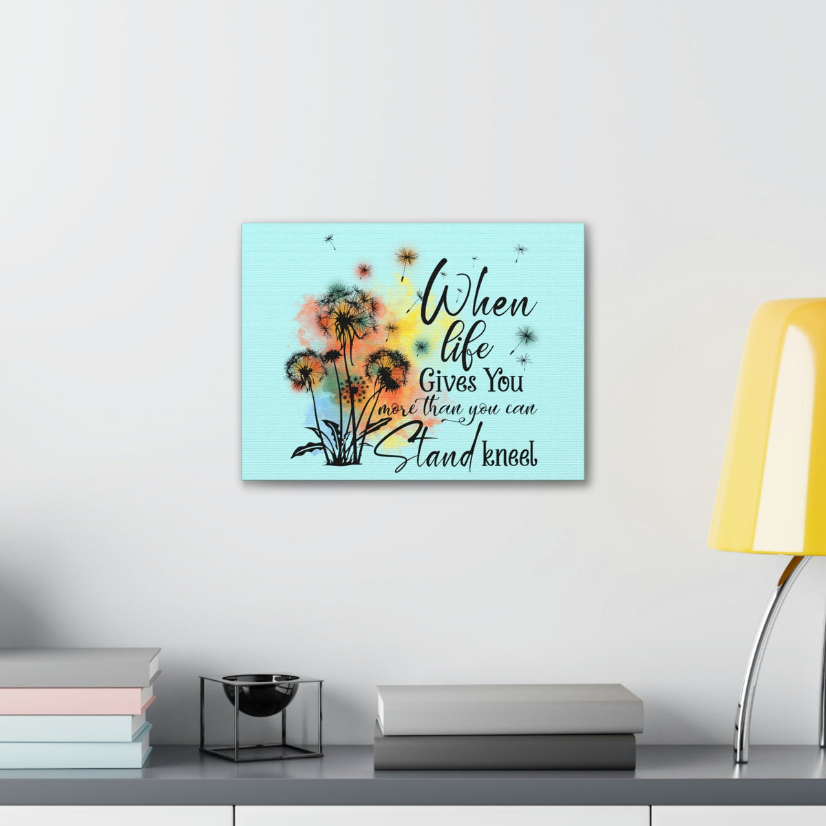 Scripture Walls Gives You More Light Romans 14:11 Blue Flowers Christian Wall Art Bible Verse Print Ready to Hang Unframed-Express Your Love Gifts