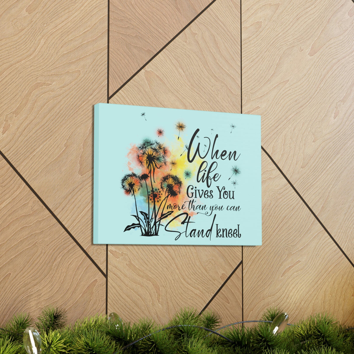 Scripture Walls Gives You More Light Romans 14:11 Blue Flowers Christian Wall Art Bible Verse Print Ready to Hang Unframed-Express Your Love Gifts