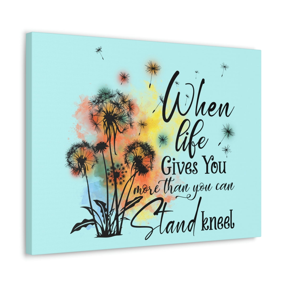 Scripture Walls Gives You More Light Romans 14:11 Blue Flowers Christian Wall Art Bible Verse Print Ready to Hang Unframed-Express Your Love Gifts