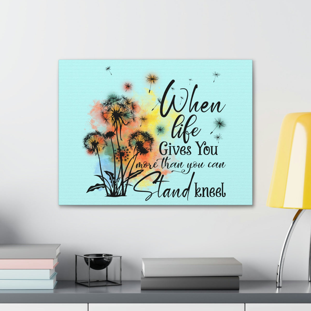 Scripture Walls Gives You More Light Romans 14:11 Blue Flowers Christian Wall Art Bible Verse Print Ready to Hang Unframed-Express Your Love Gifts