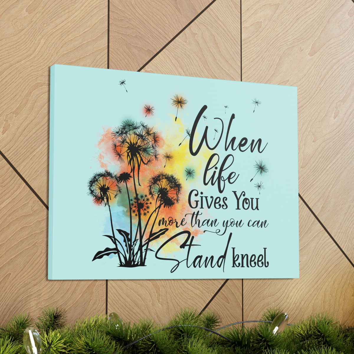 Scripture Walls Gives You More Light Romans 14:11 Blue Flowers Christian Wall Art Bible Verse Print Ready to Hang Unframed-Express Your Love Gifts