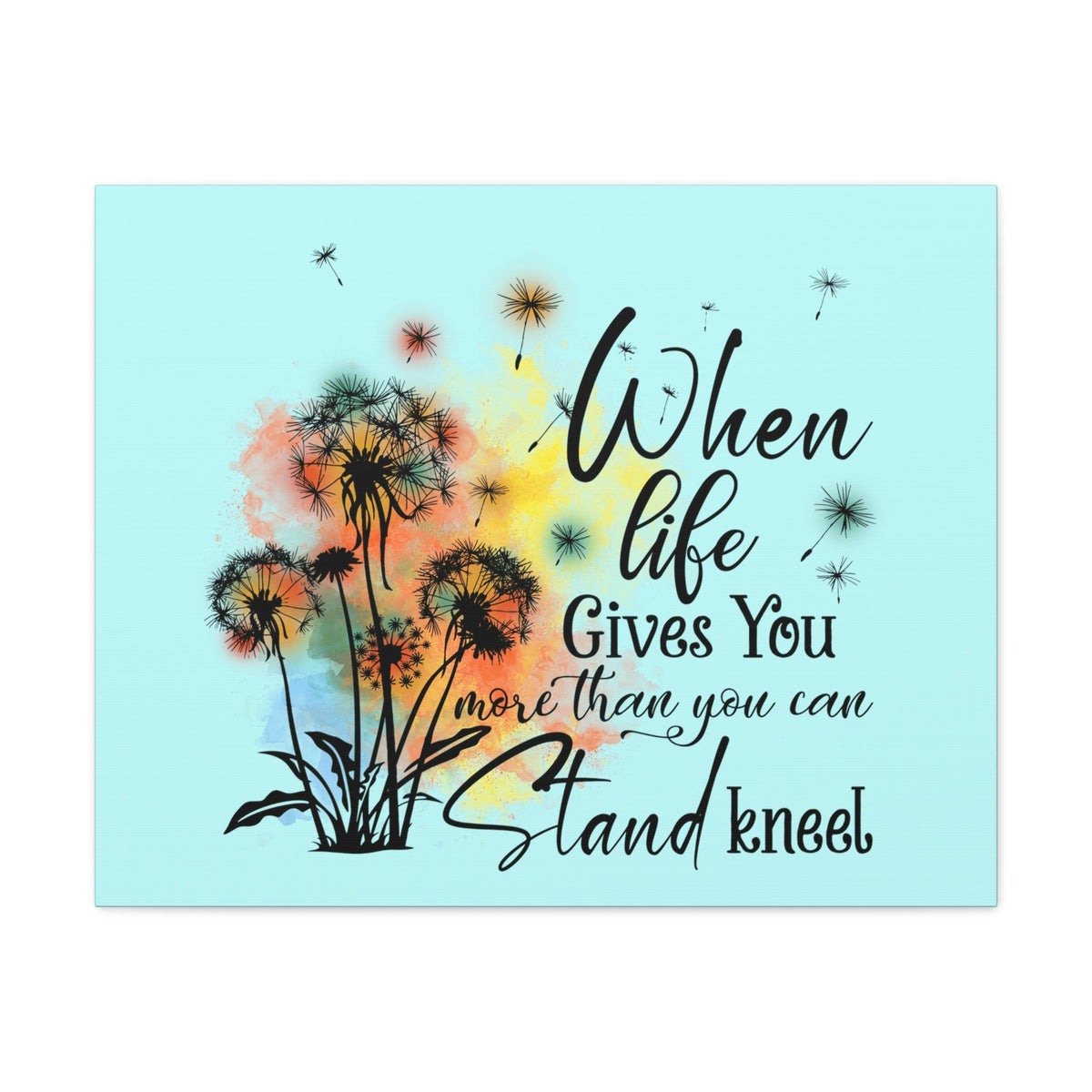 Scripture Walls Gives You More Light Romans 14:11 Blue Flowers Christian Wall Art Bible Verse Print Ready to Hang Unframed-Express Your Love Gifts